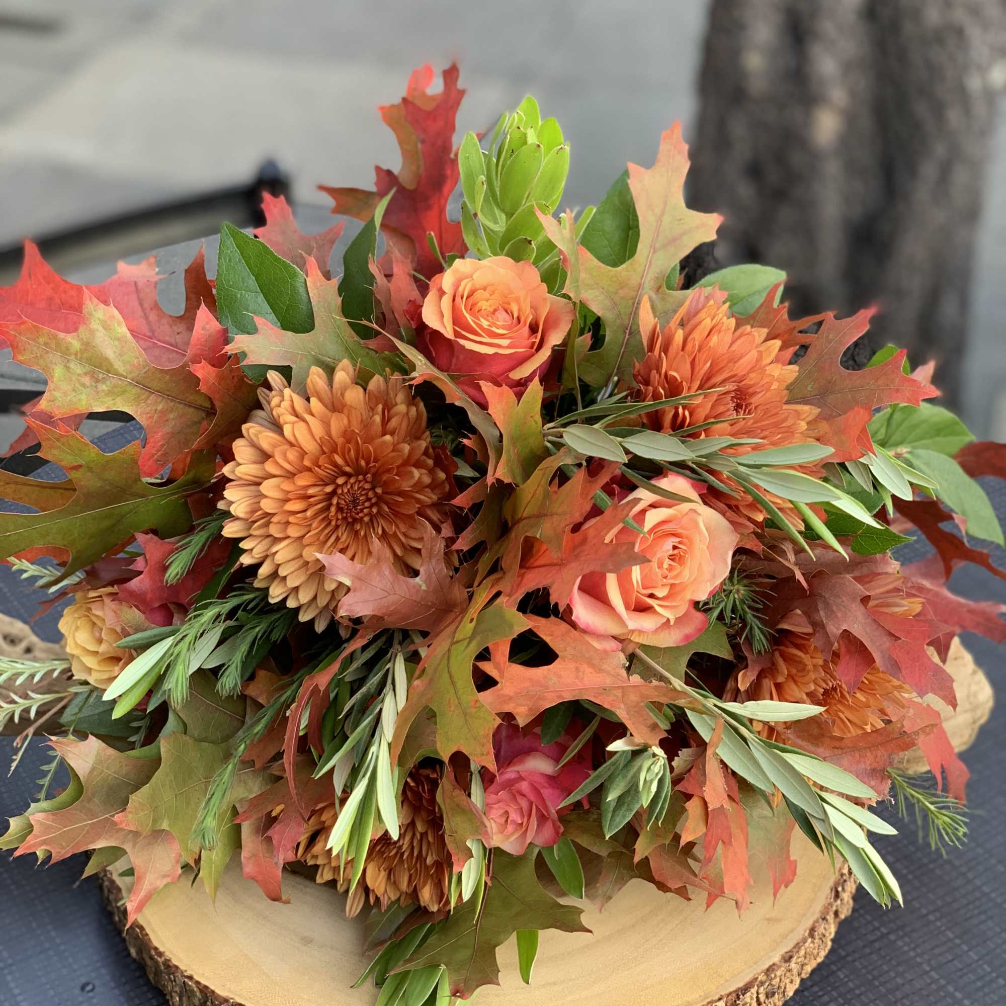 Classic fall blooms and colors. Markets best pick of autumnal flowers and