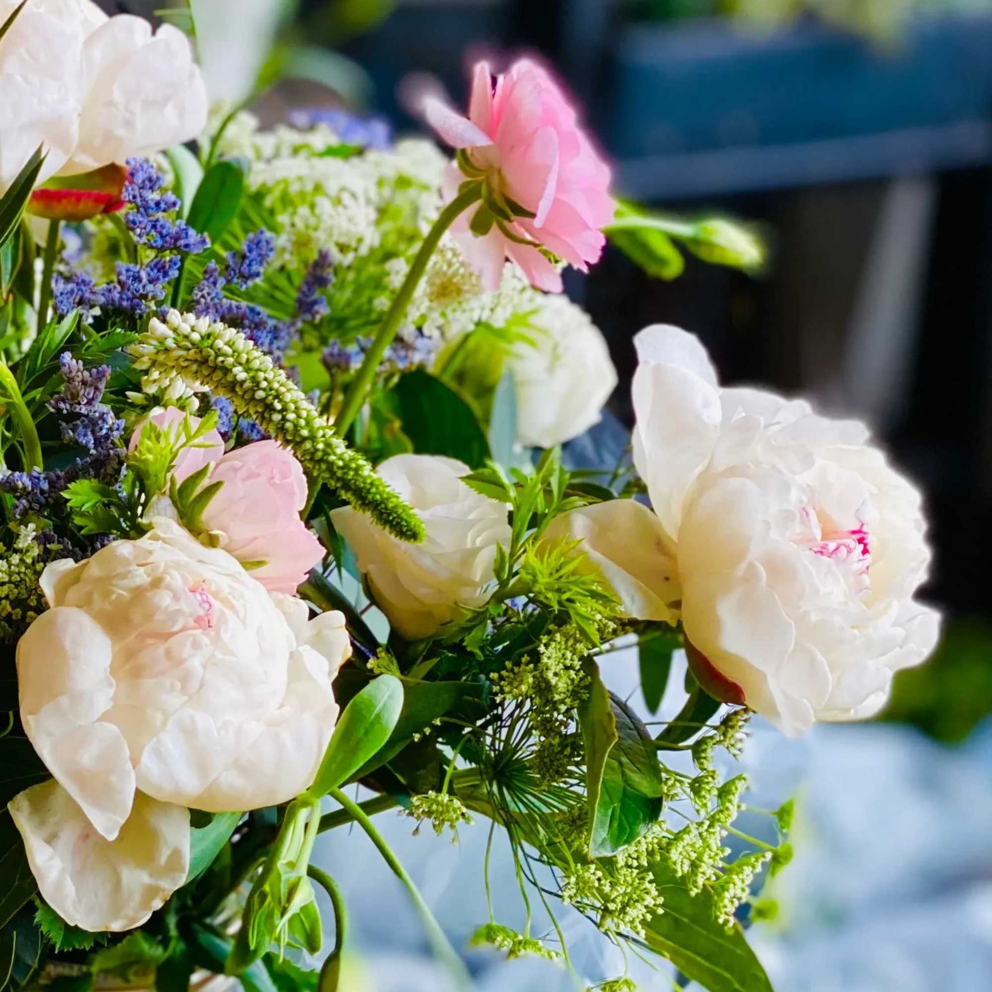 Garden style design with seasonal flowers that can be seen in mother&#039;s