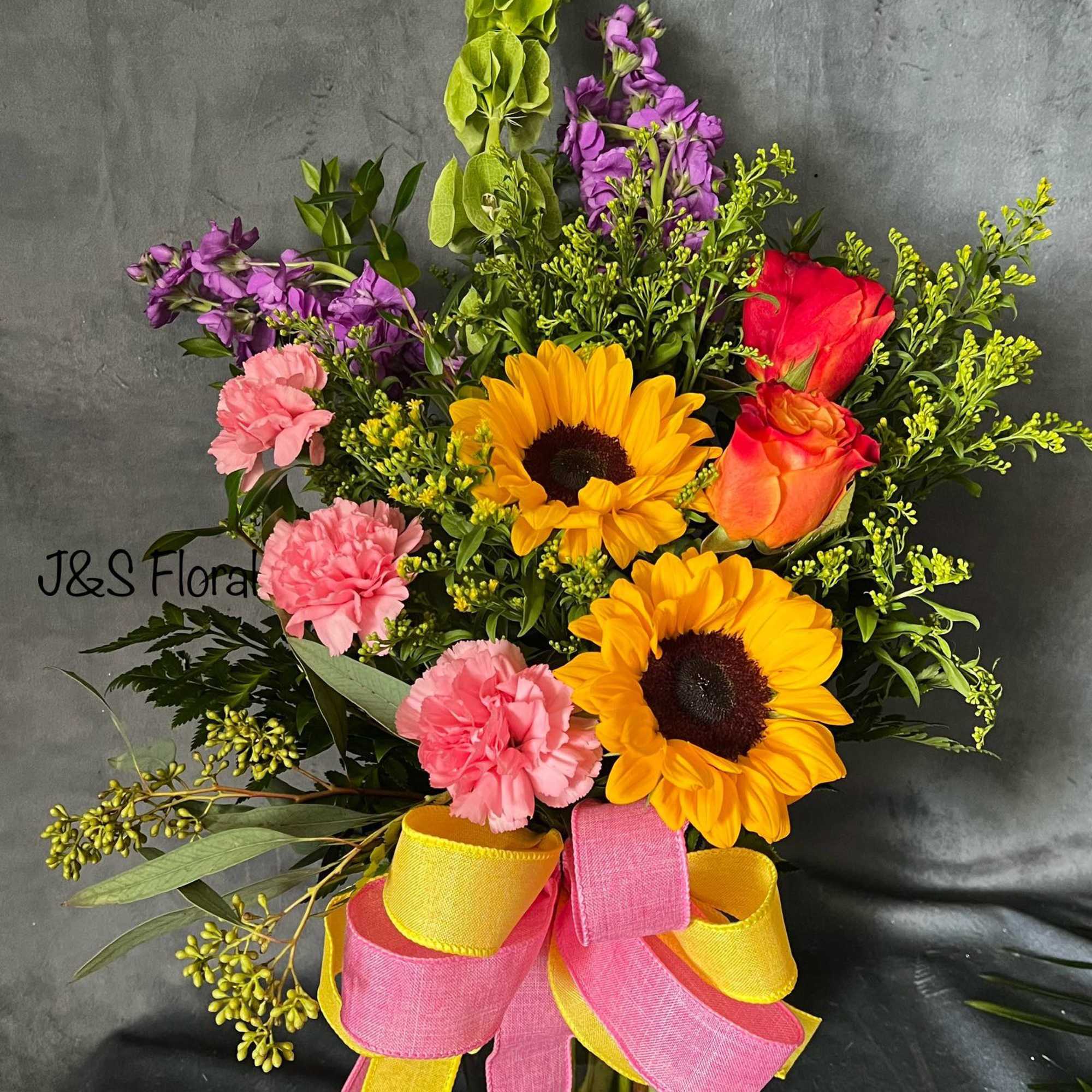 Introducing Our New Design Summer Blooms, beautifully arranged with bright colorful flowers
