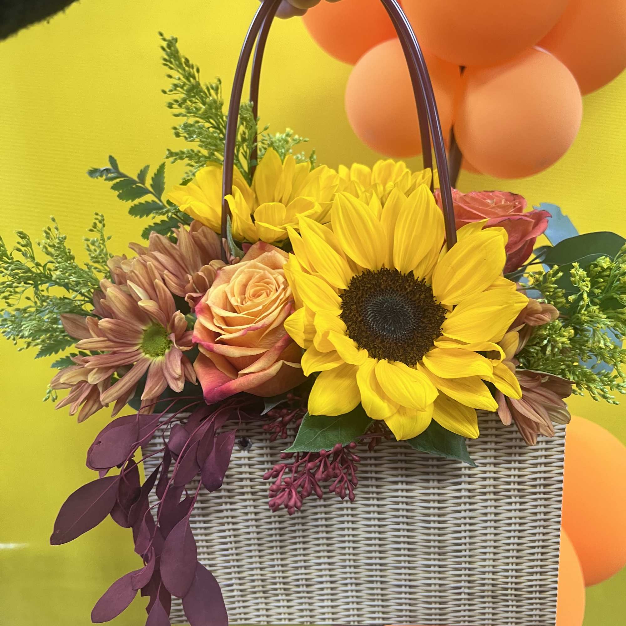 Happy fall colors in hand-bag 