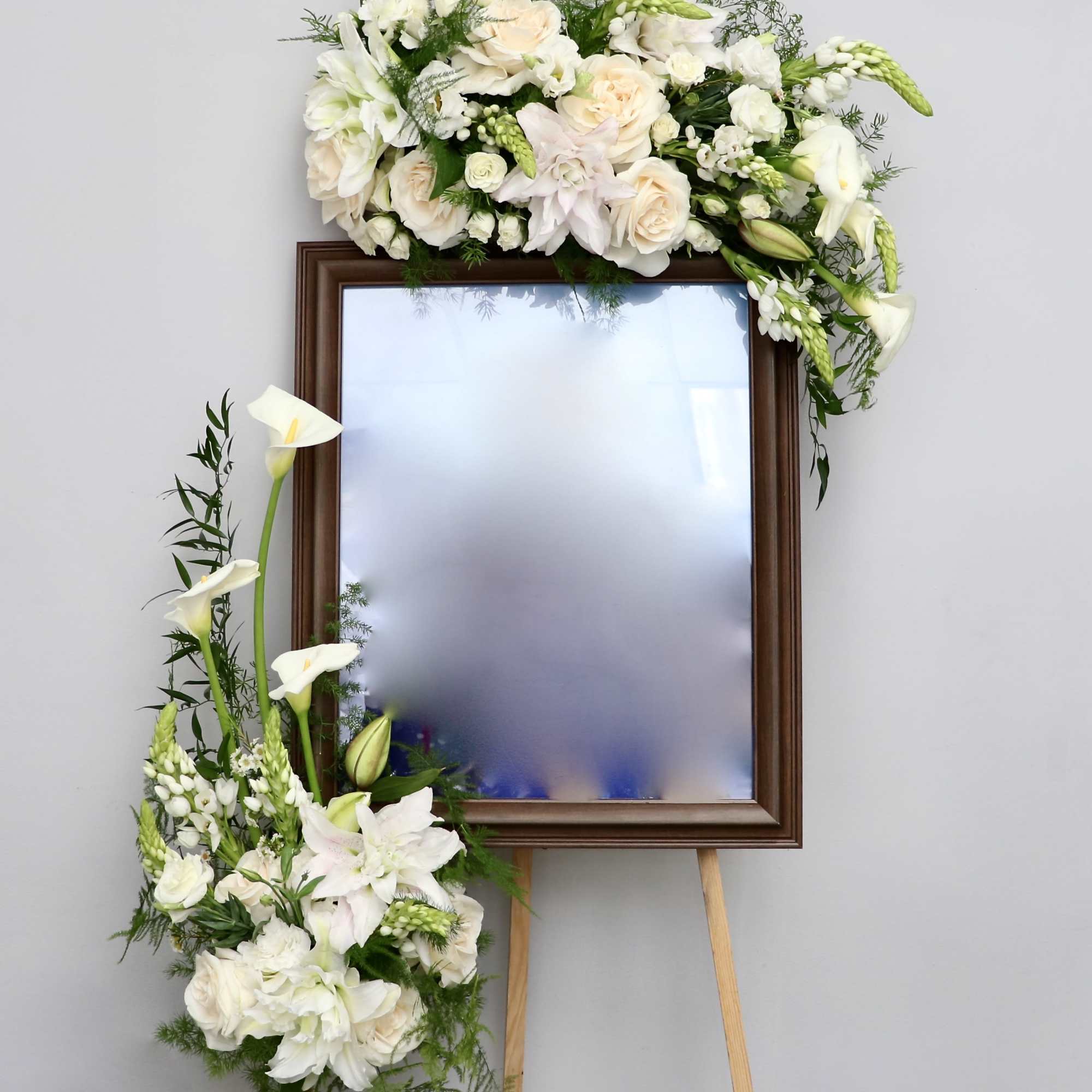 Frame is not included. We require one that&#039;s 16&#039;&#039;x20&#039;&#039;. Flowers will be