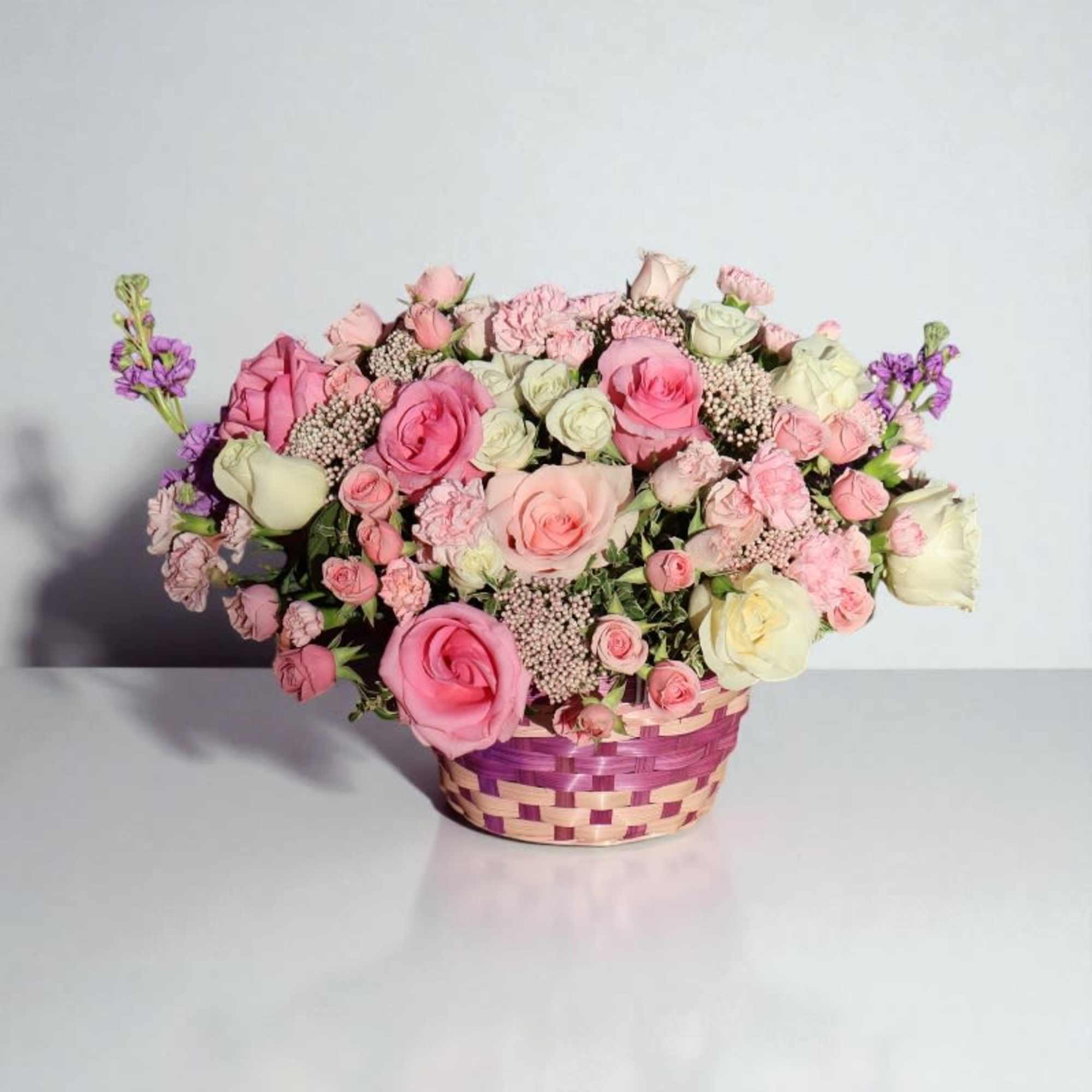 A tender symphony of soft pinks, creamy whites, and gentle blush tones