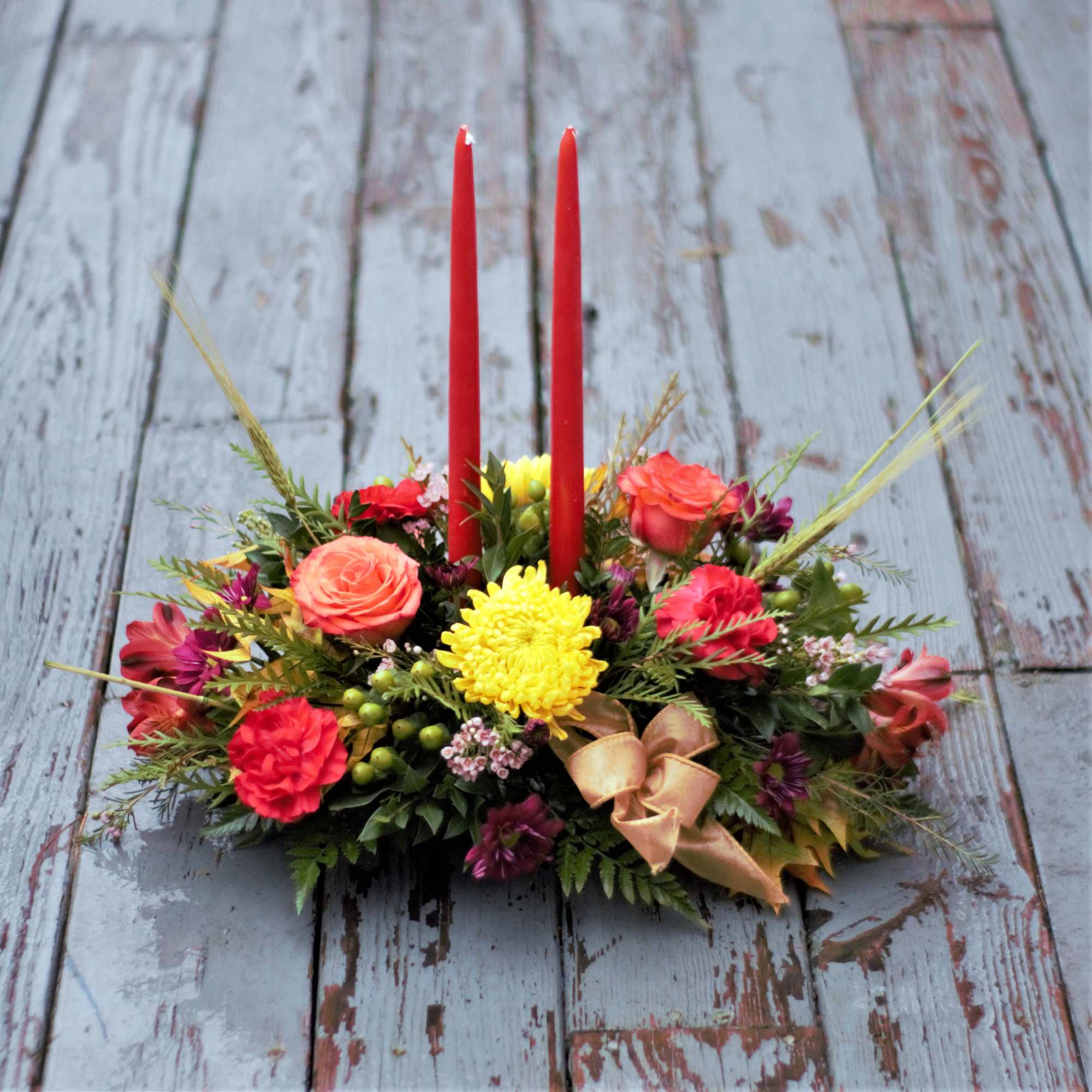 Perfect centerpiece for your family&#039;s dinner table this Thanksgiving! Long burning taper