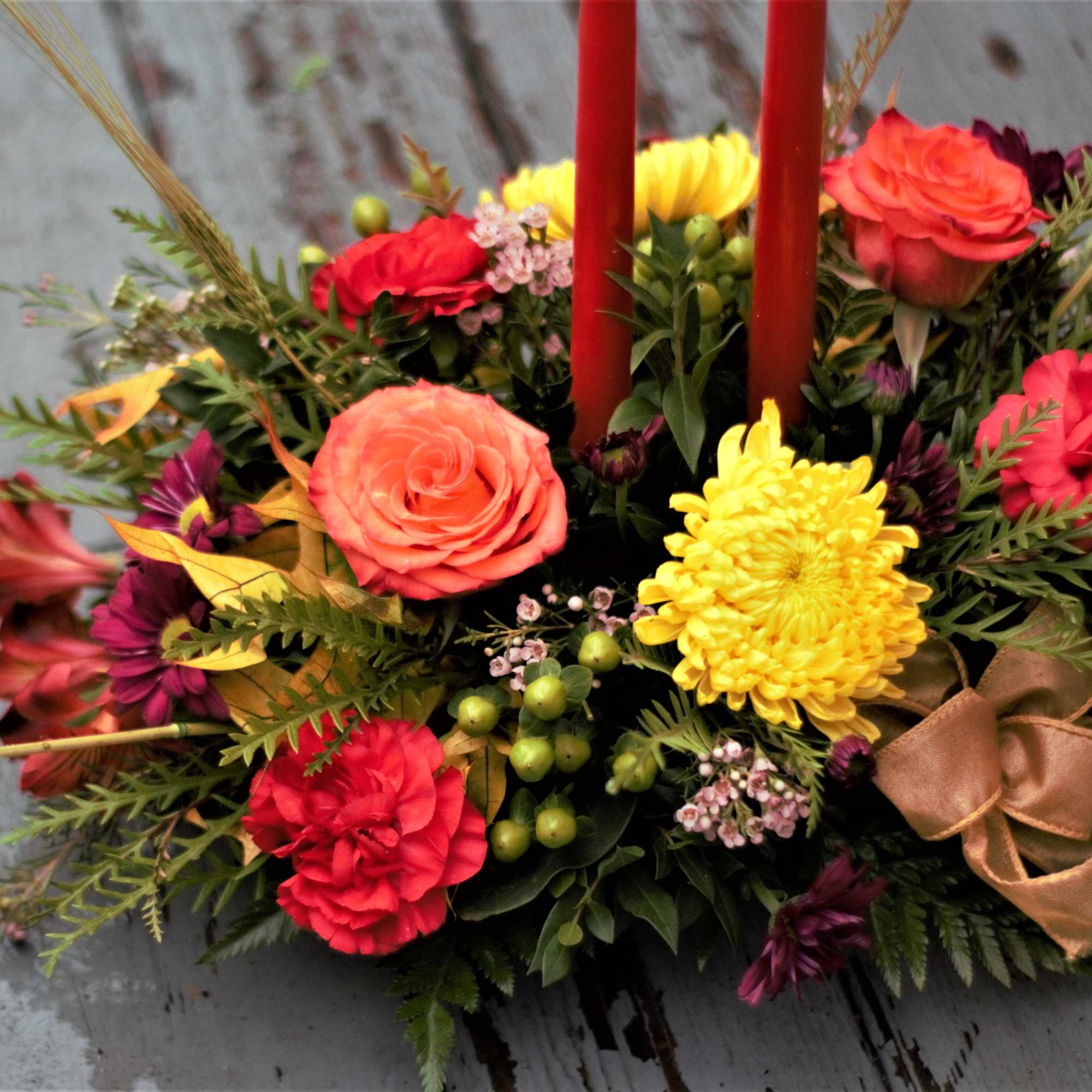 Perfect centerpiece for your family&#039;s dinner table this Thanksgiving! Long burning taper