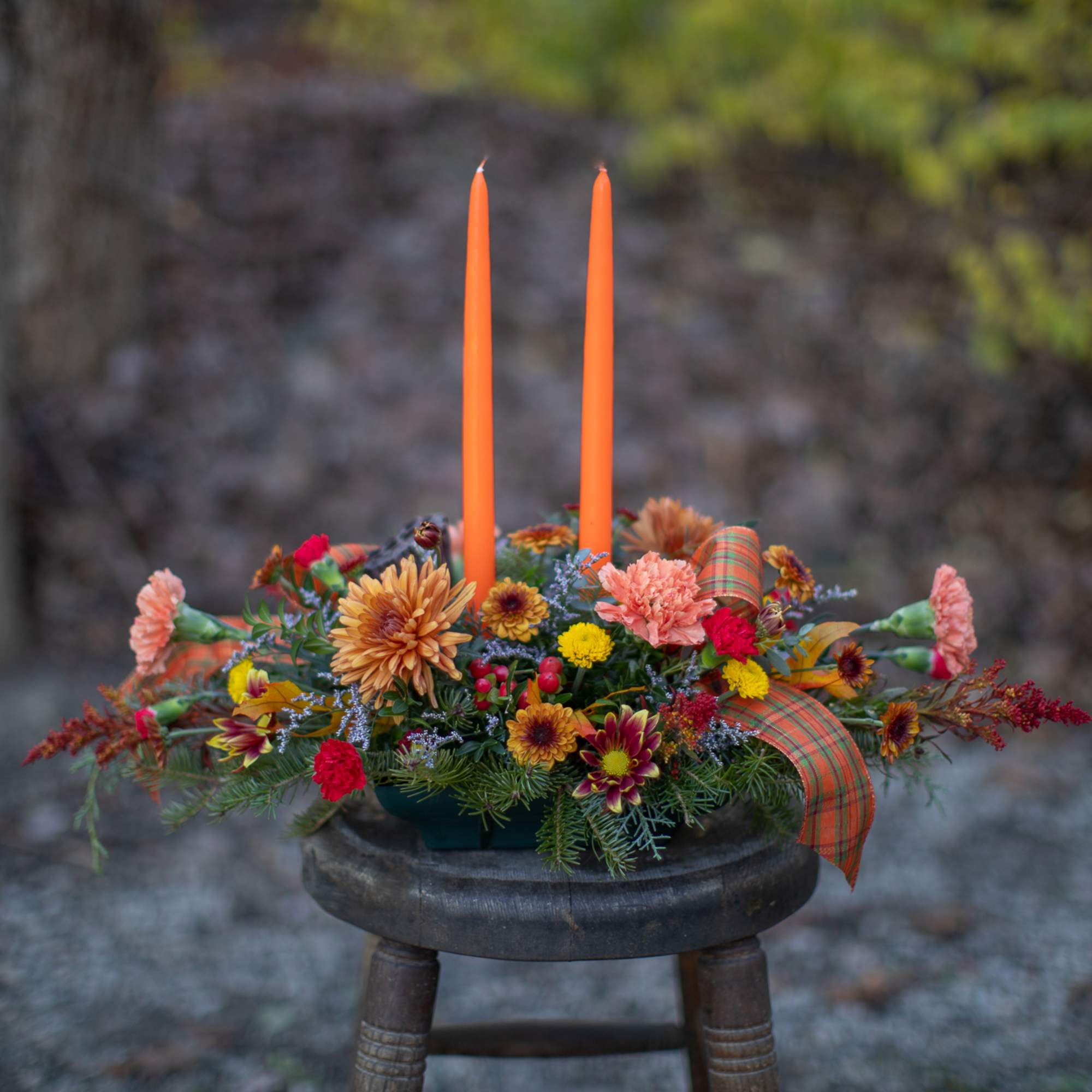 Perfect centerpiece for your family&#039;s dinner table this Thanksgiving! Long burning taper