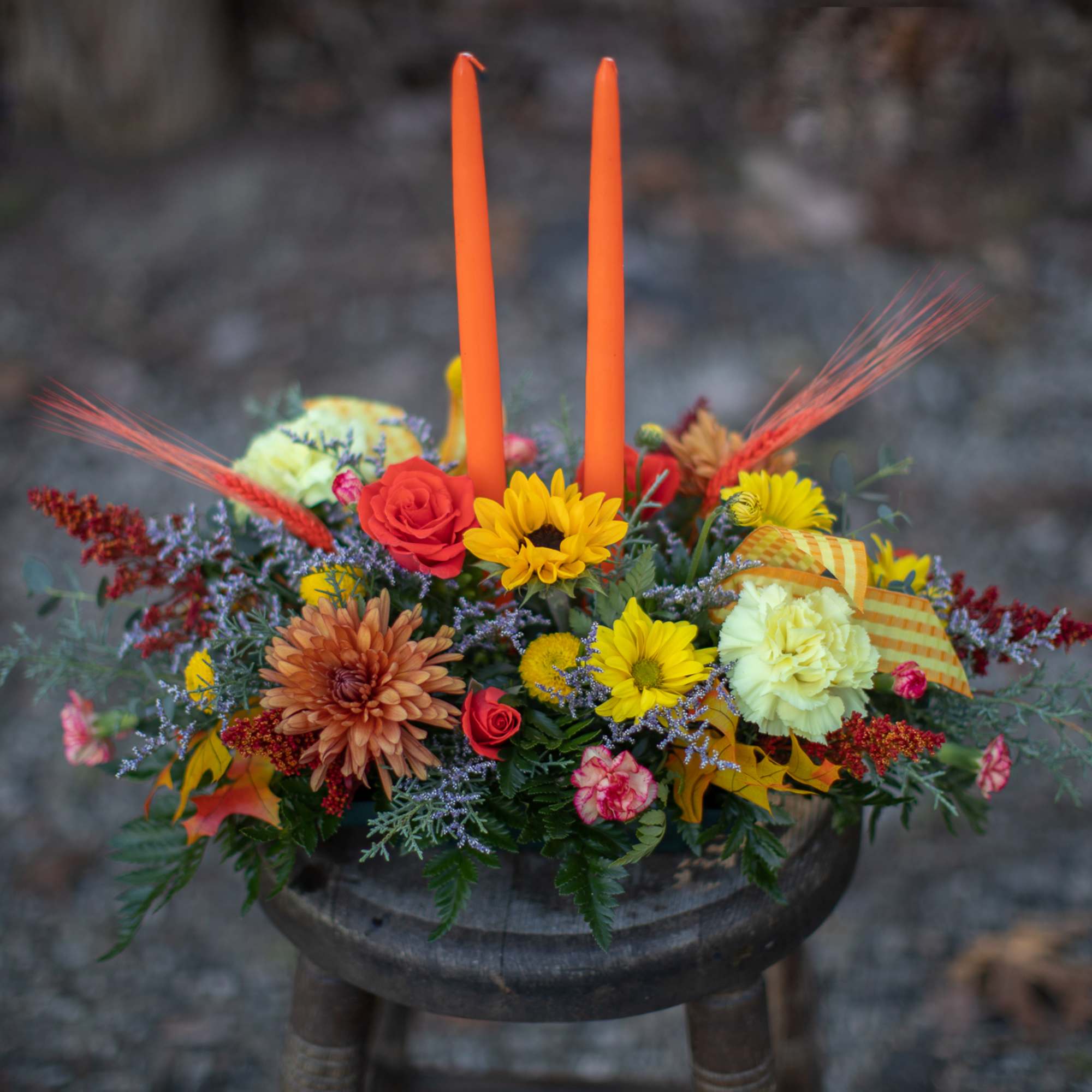 Perfect centerpiece for your family&#039;s dinner table this Thanksgiving! Long burning taper