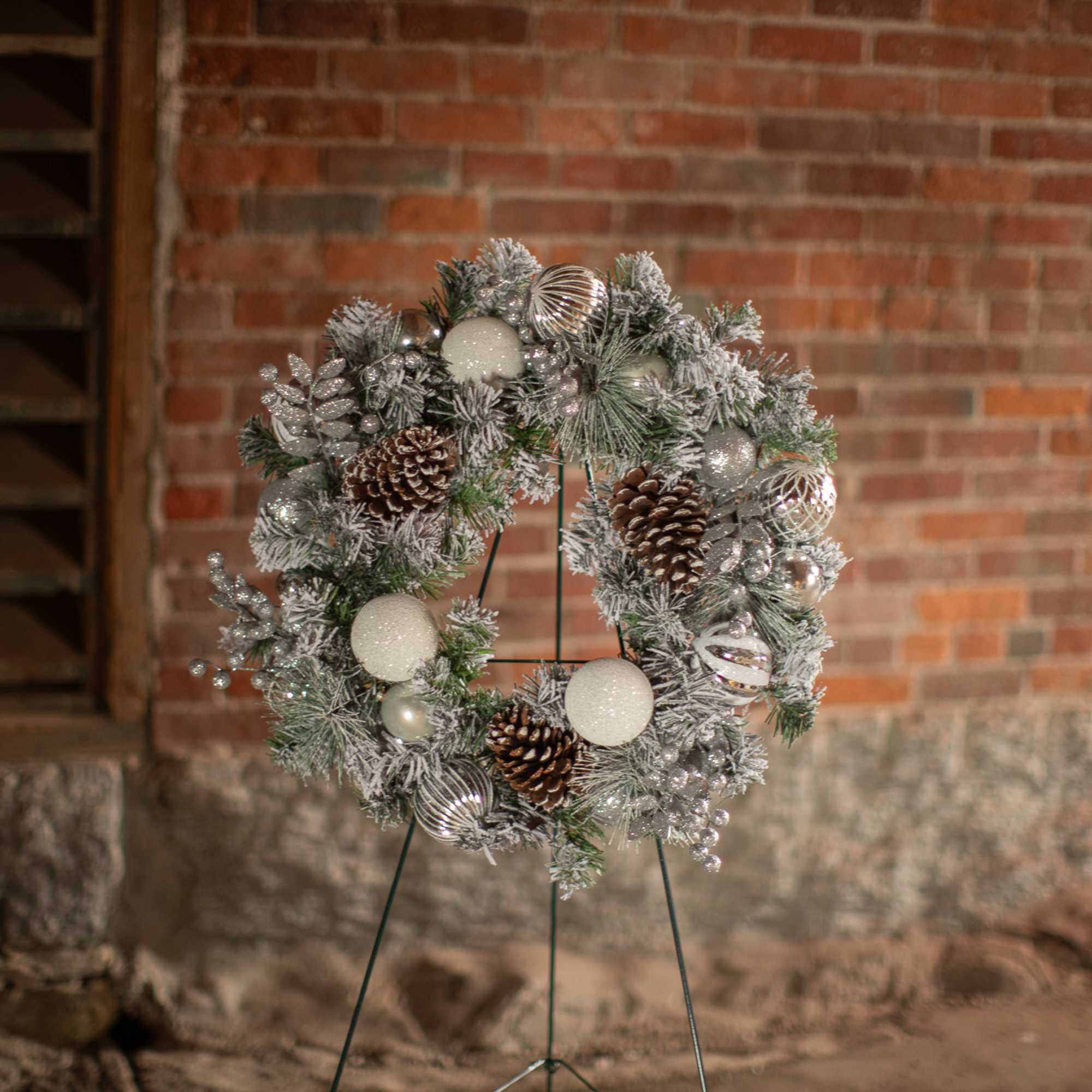 Winter whites paired with shining silver elements are sure to catch the