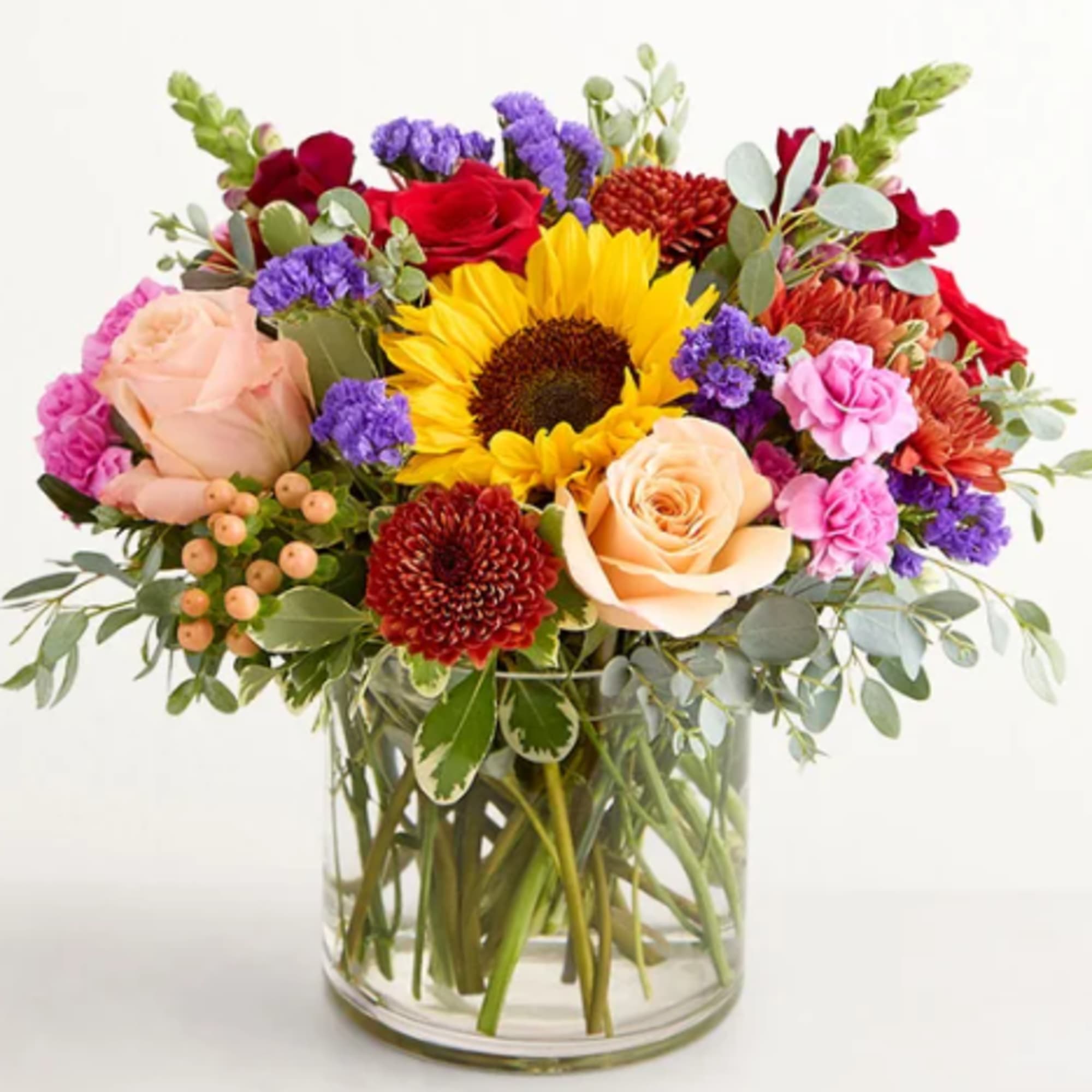 As bountiful as a robust autumn harvest, this bouquet is a dazzling