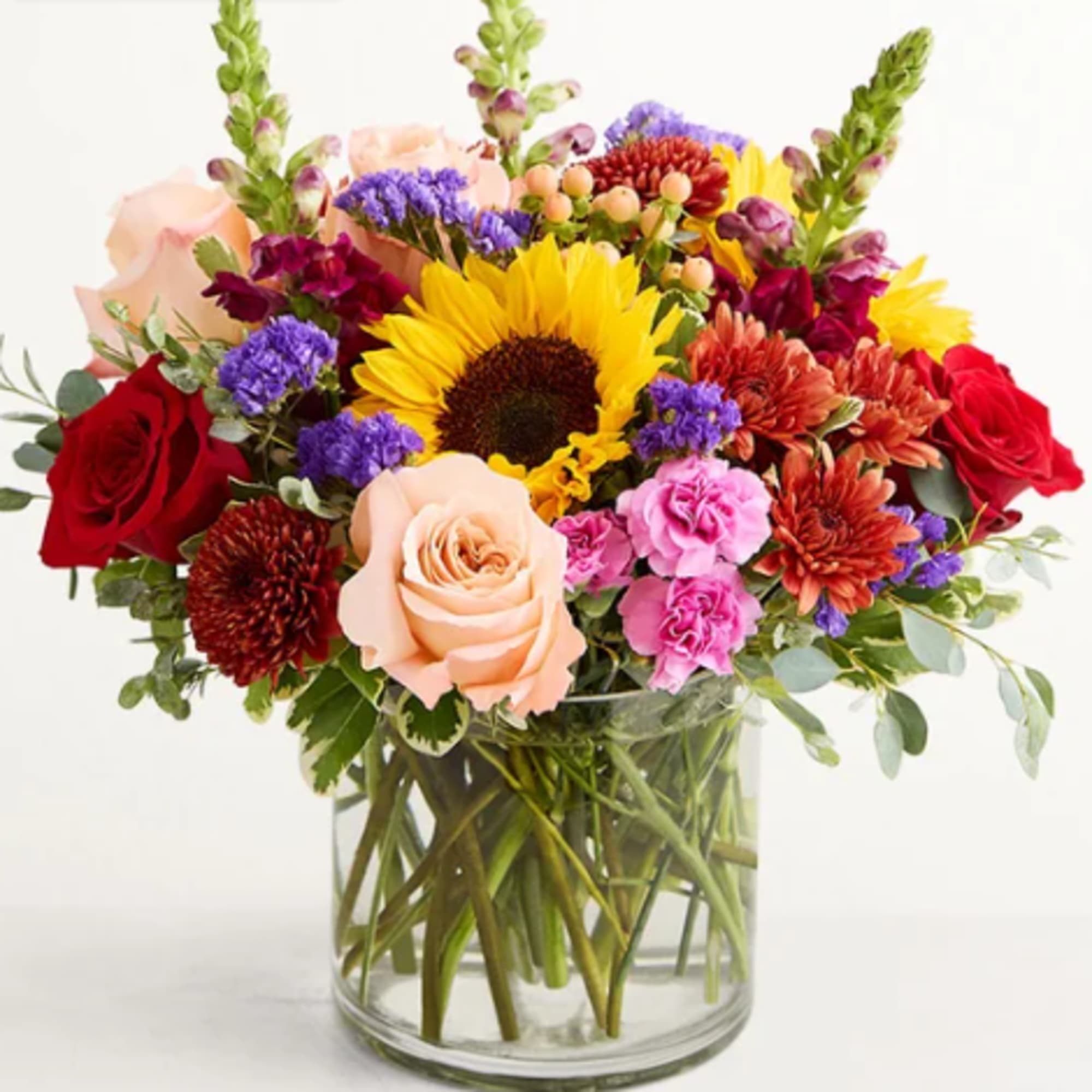 As bountiful as a robust autumn harvest, this bouquet is a dazzling