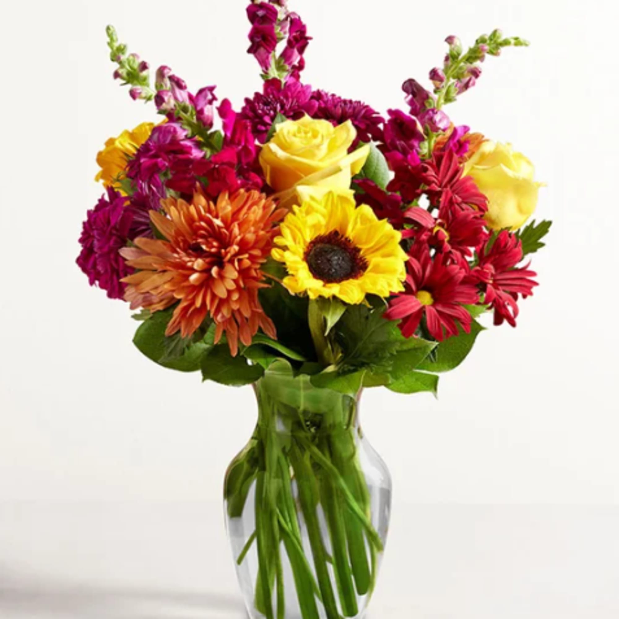 A beautiful tribute to autumn&rsquo;s beauty. Our colorful gathering of blooms in