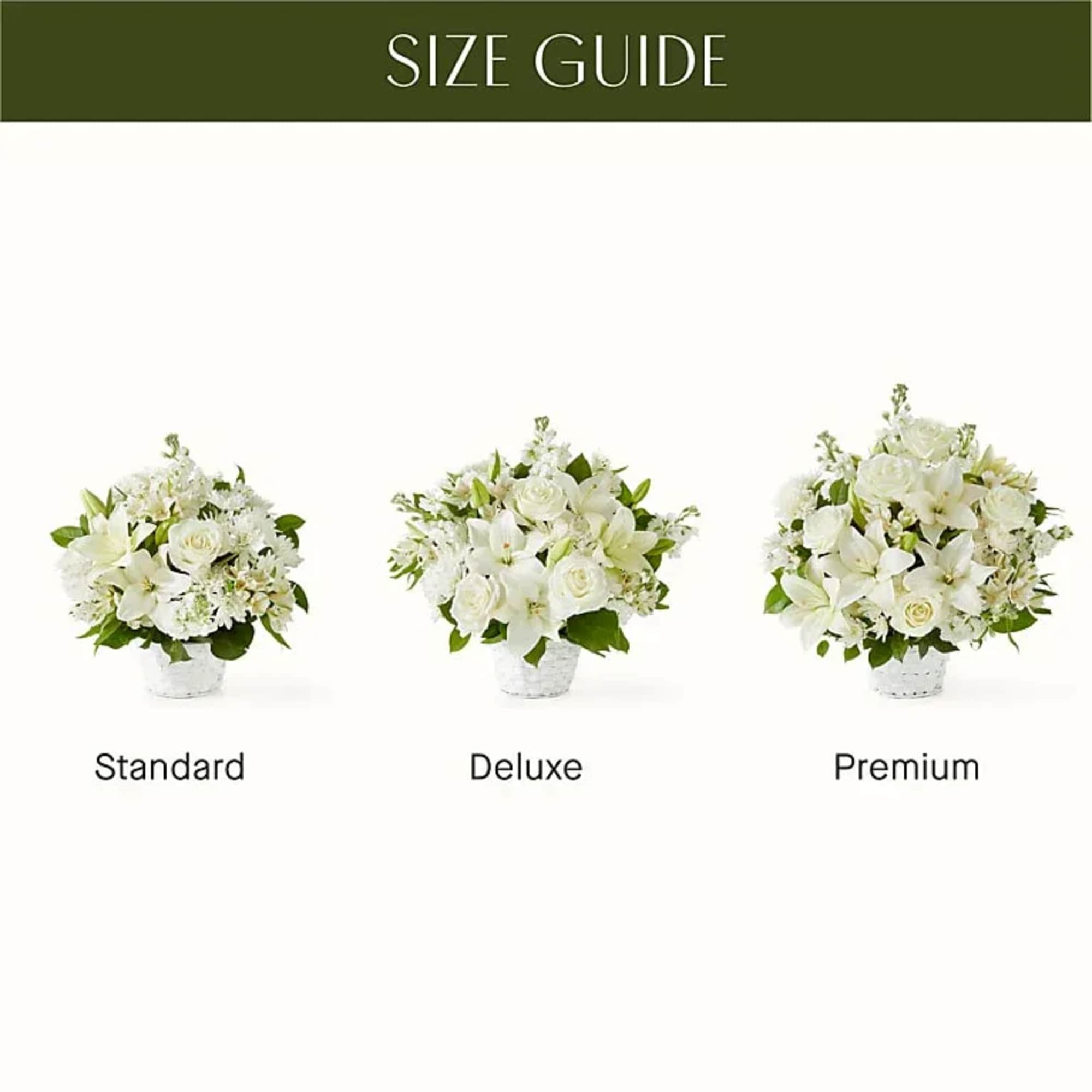 This graceful and soothing floral creation is a touching way to show