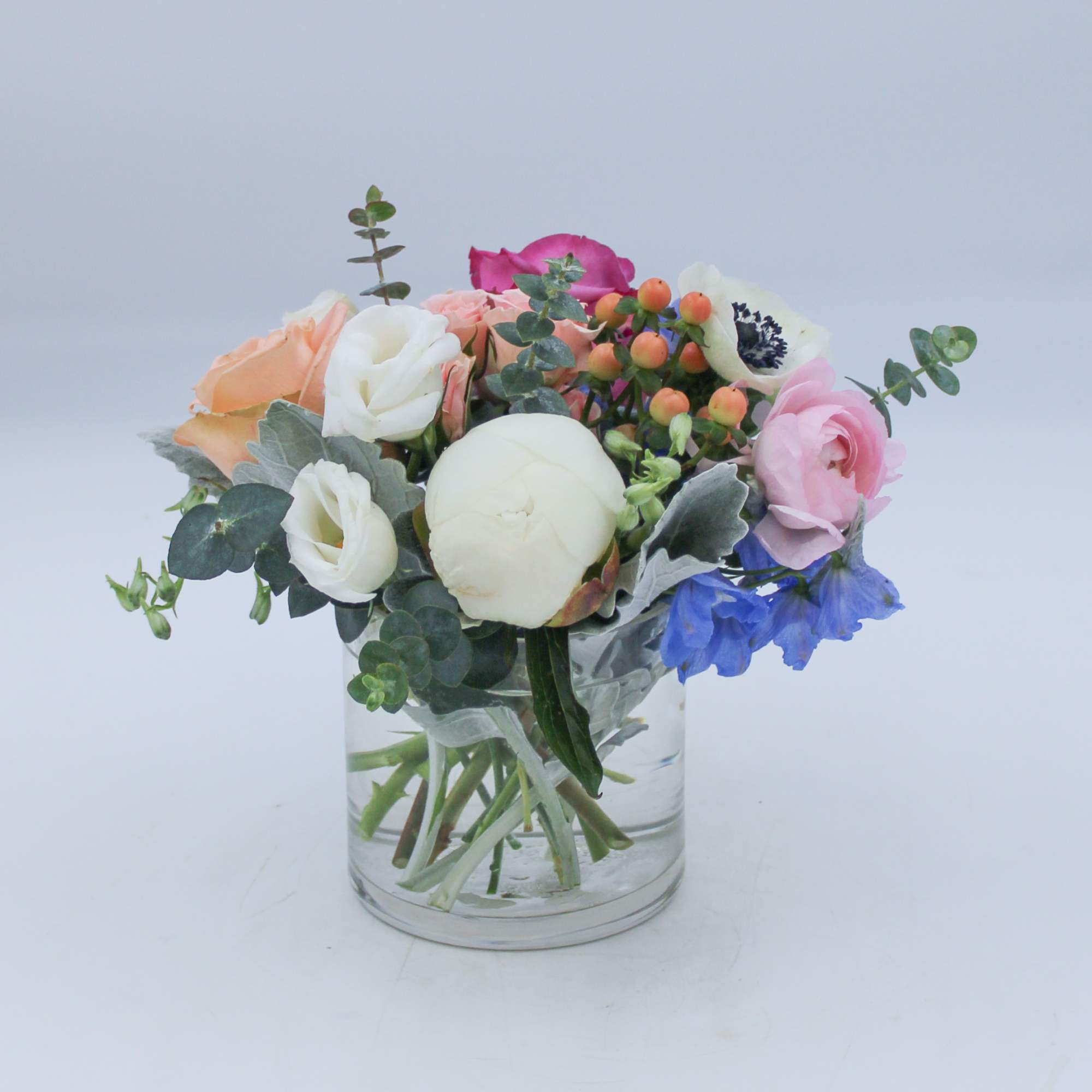 Petite Pastel is a charming arrangement of a White Peony (when in