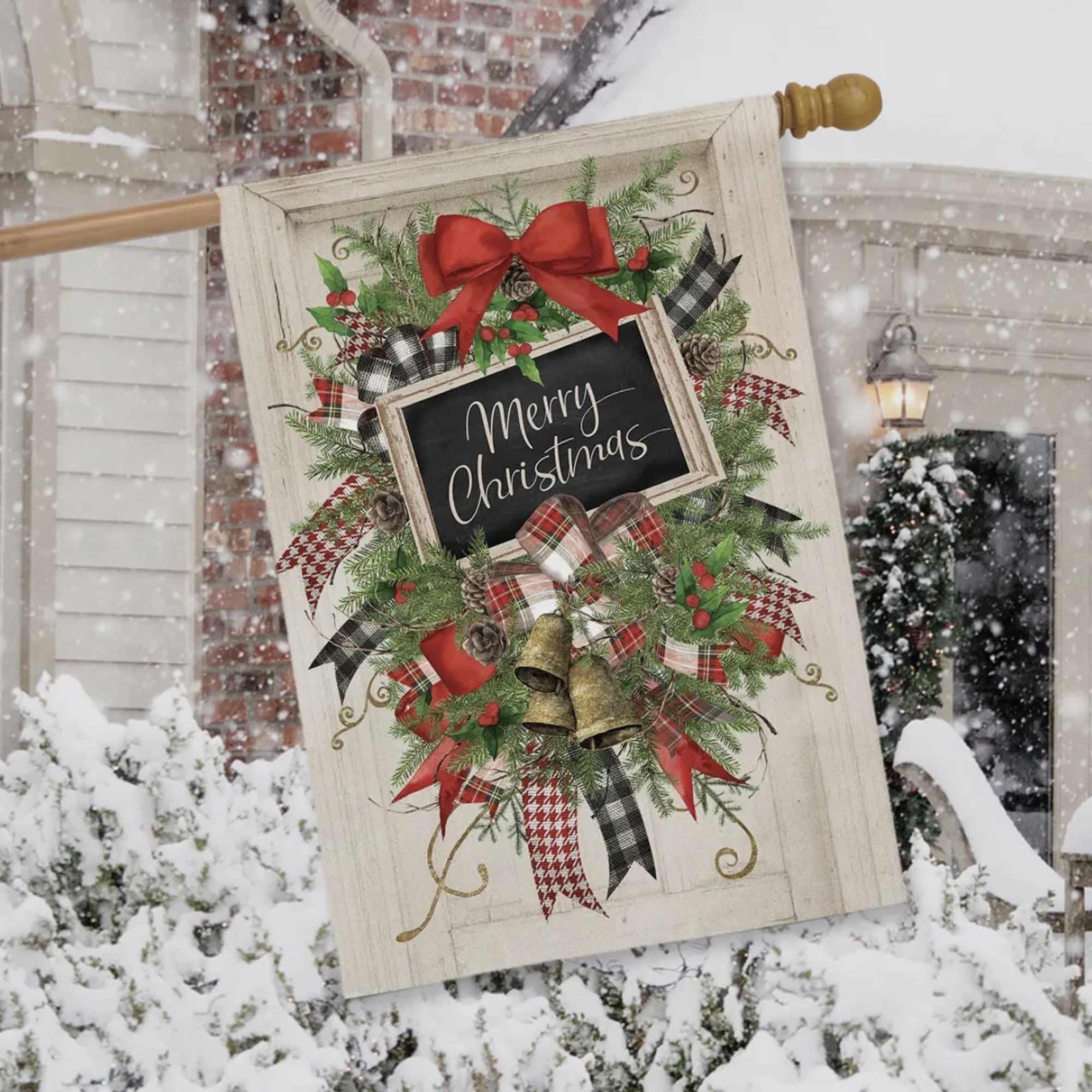 Measures 40&quot; &times; 28&quot;. Add a colorful, welcoming touch of the season