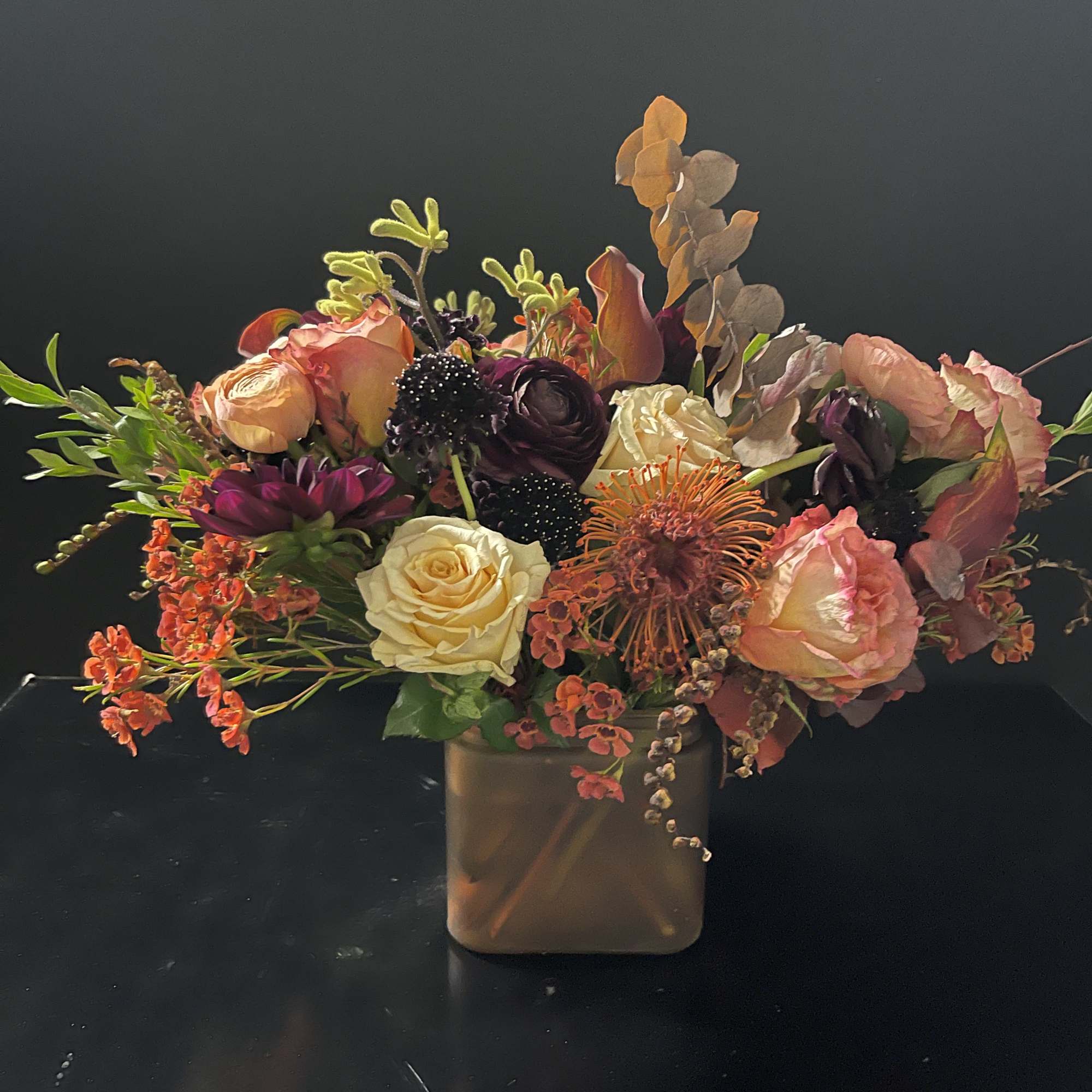 The flowers and colors will always vary as we design with what&rsquo;s