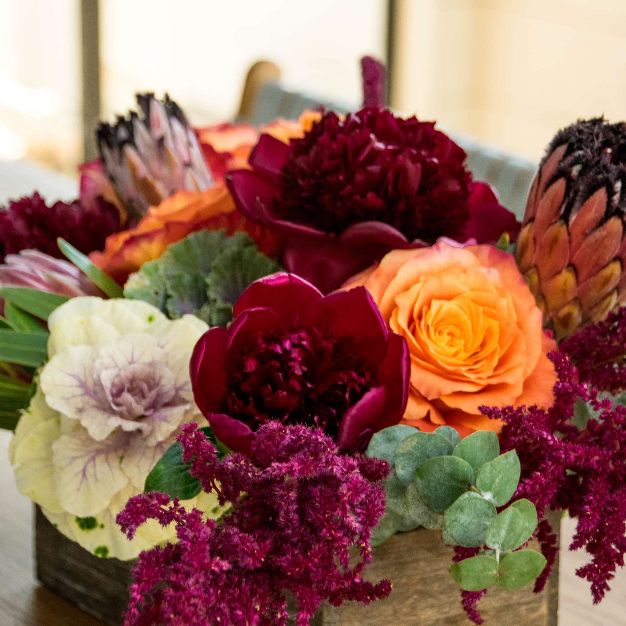 Peonies, proteas, kale and the lovely lovely Free Spirits. 