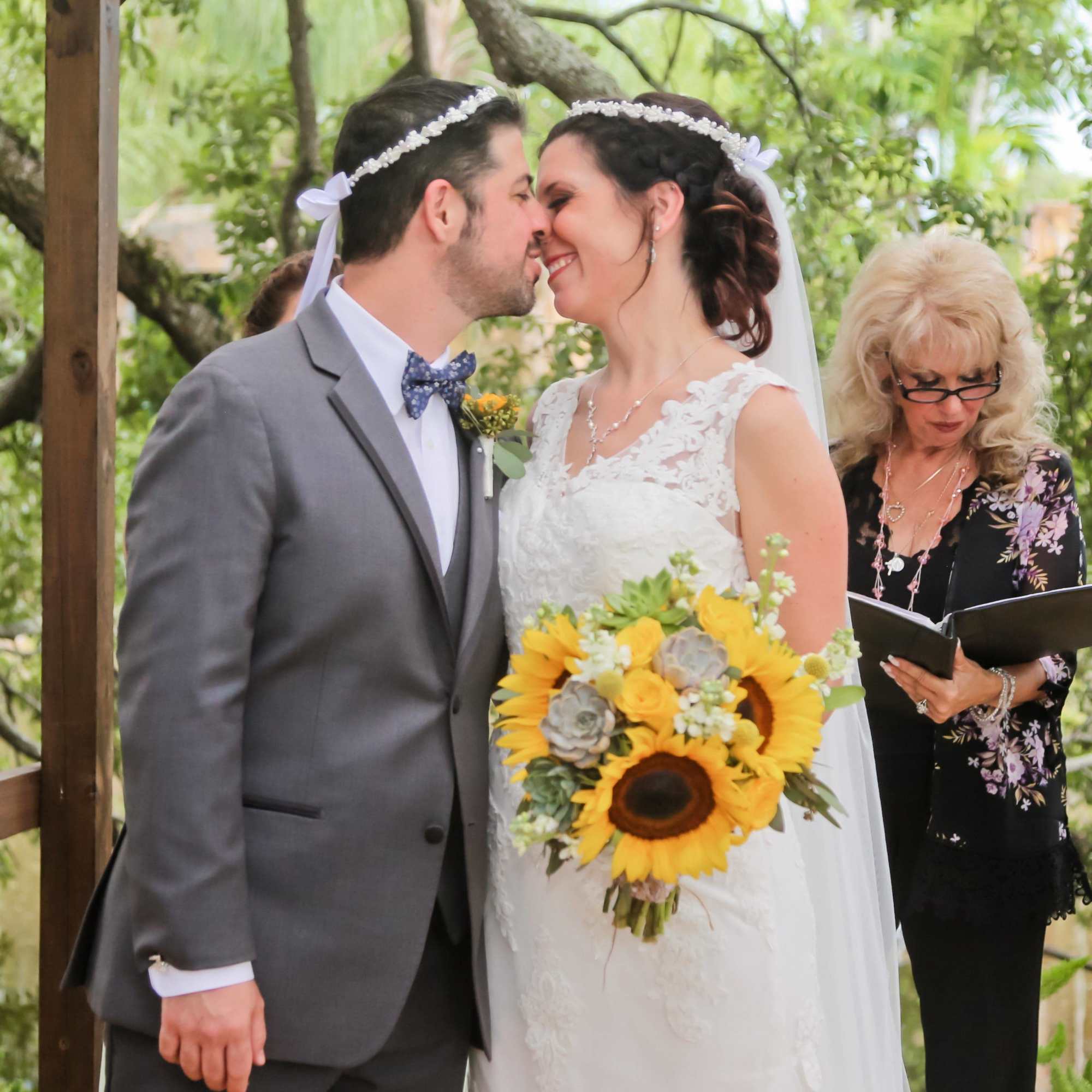 Elevate your wedding with the Jenna Sunflower Wedding Bouquet. Stunning sunflowers, yellow