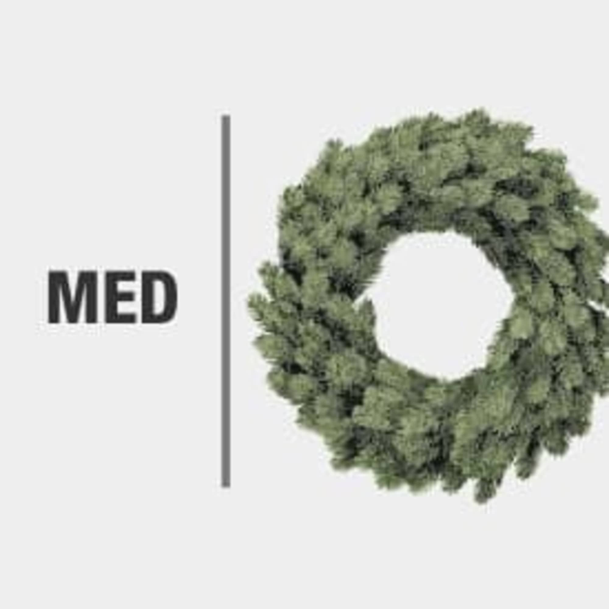 Decor your space with this traditional wreath. Add ribbon and ornaments of