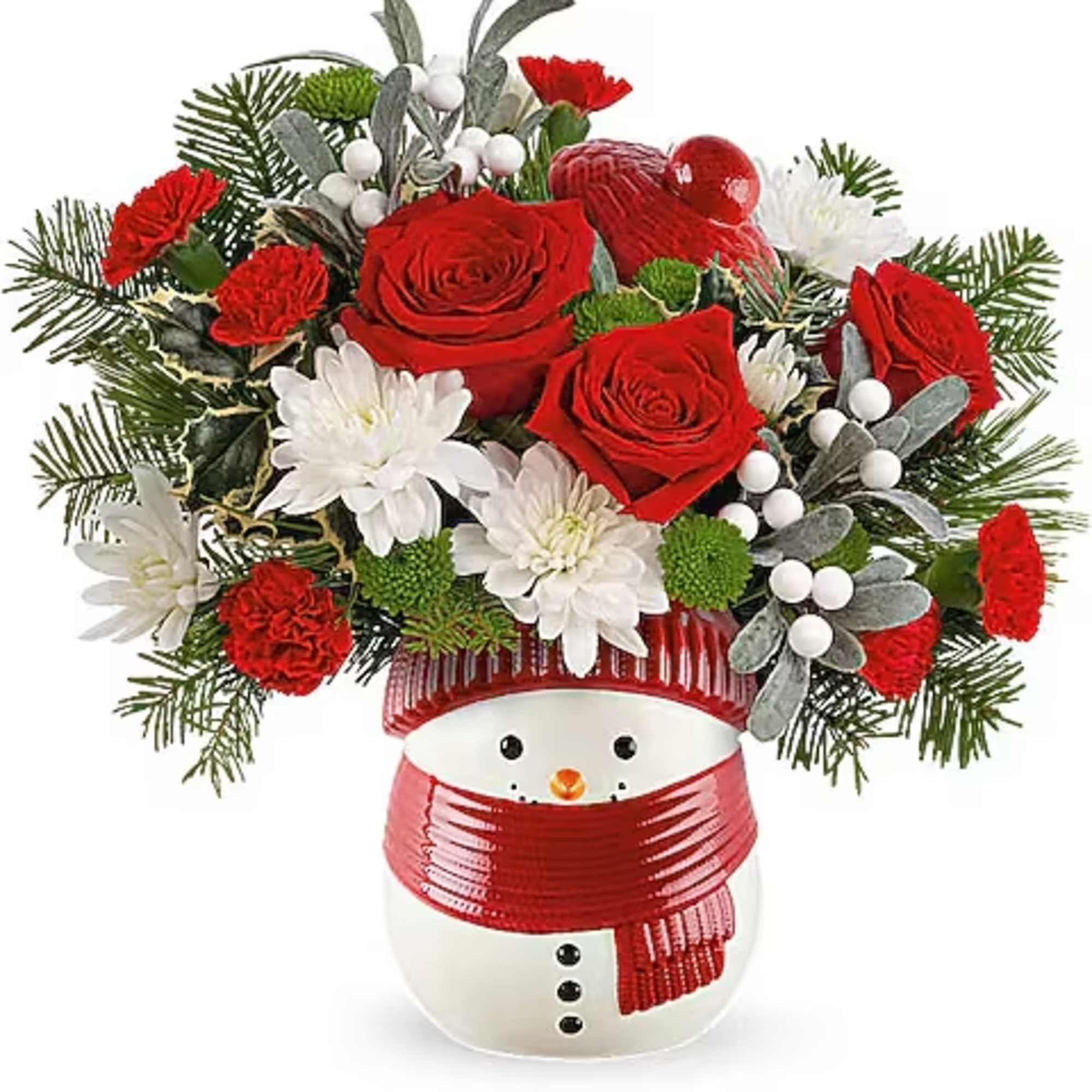 Whether it&#039;s filled with festive Christmas flowers or sweet treats, this cheerful