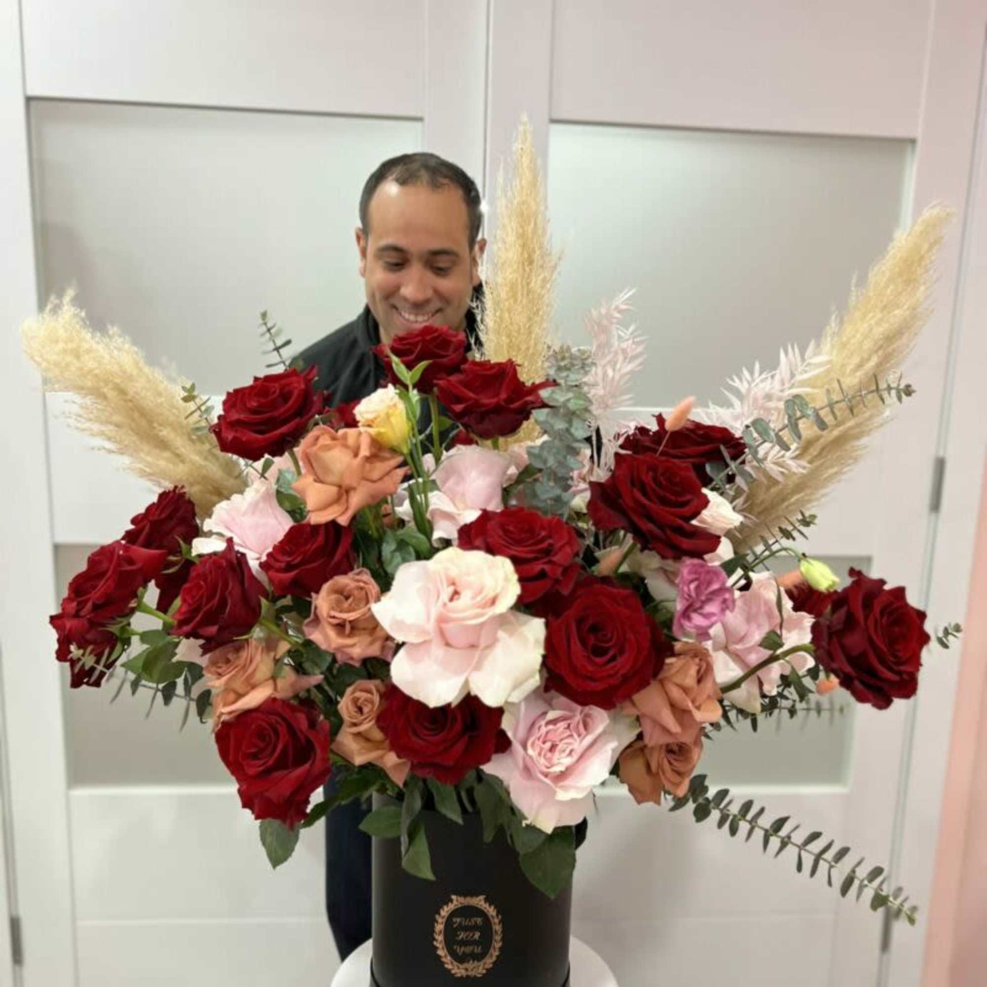 Make an unforgettable statement with our XL Boho Luxe 50 Rose Box