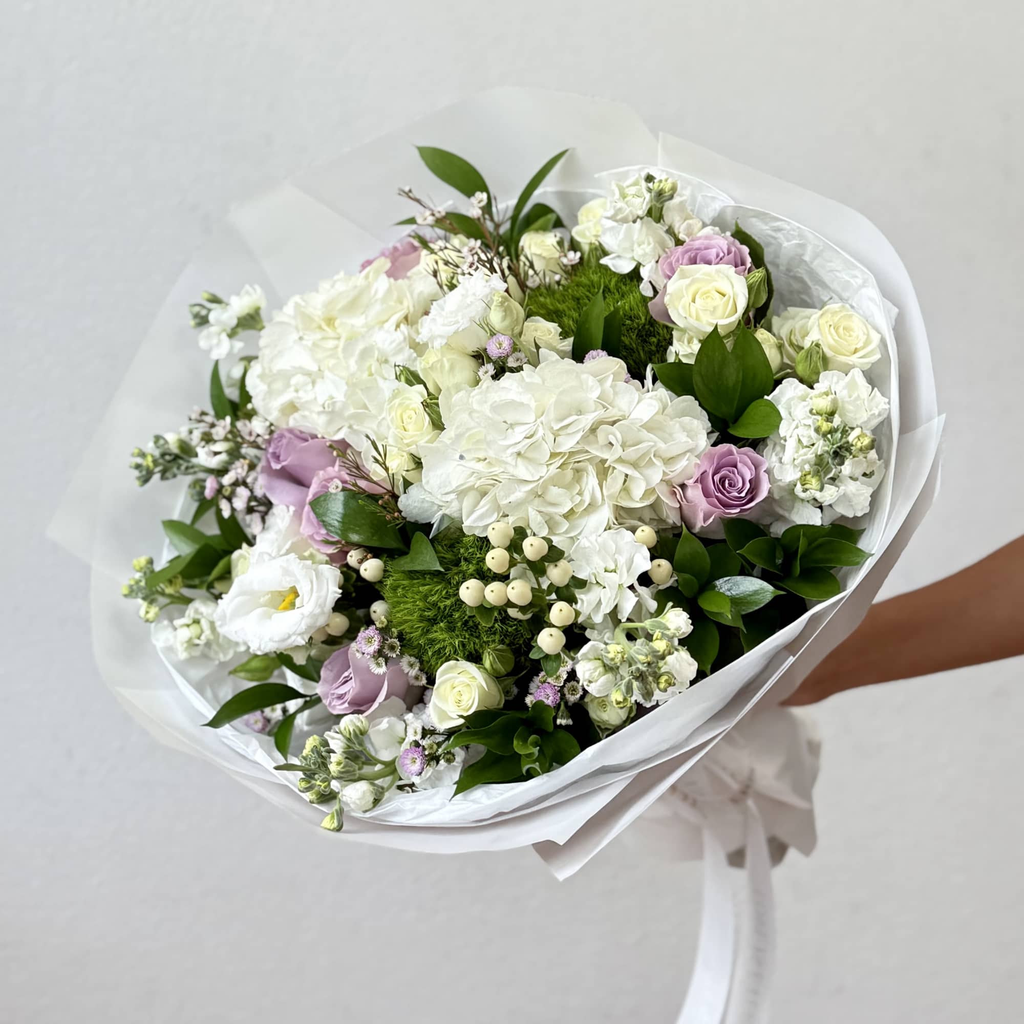 Mixed flowers bouquet, from romantic and gentle to an edgy and interesting