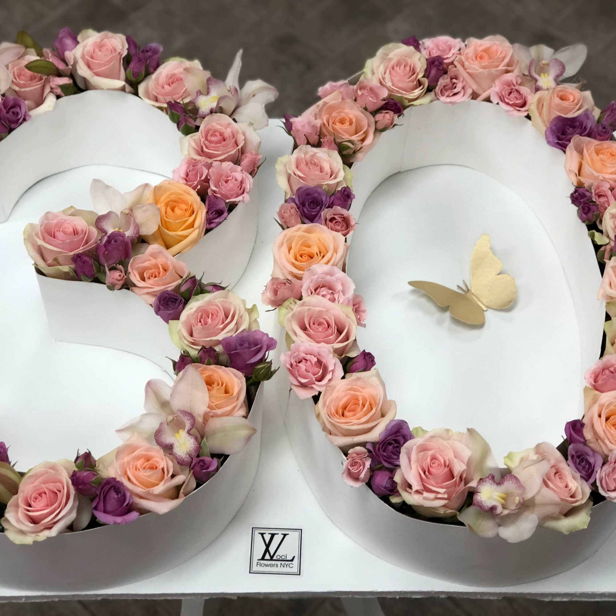  Customized 30th B-DAY number designed in details .the size is almost