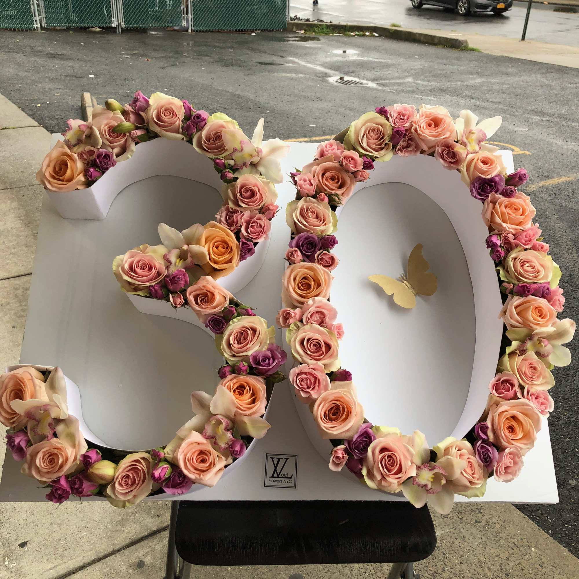  Customized 30th B-DAY number designed in details .the size is almost