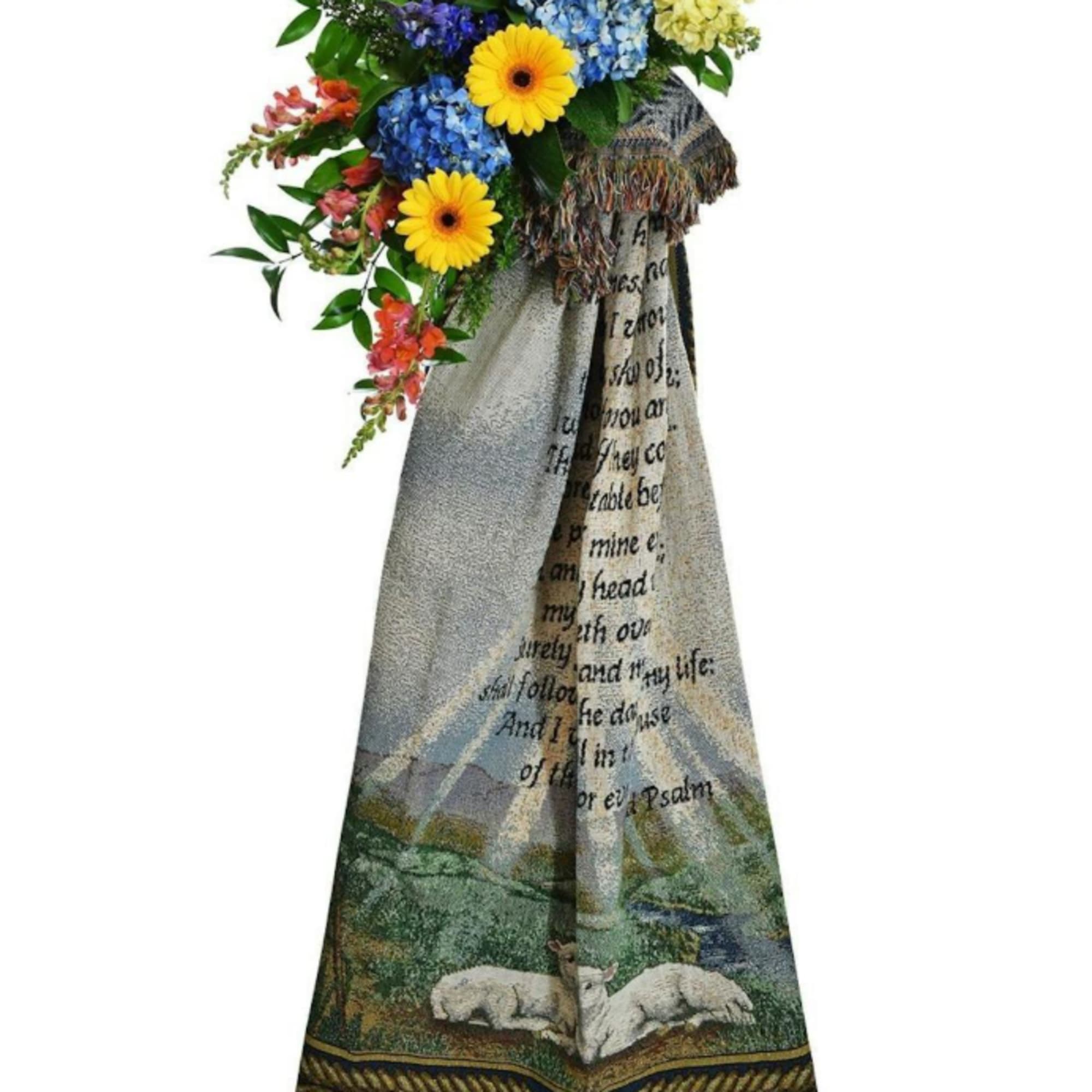 Bring comfort and solace with this beautifully woven throw with our Lord's