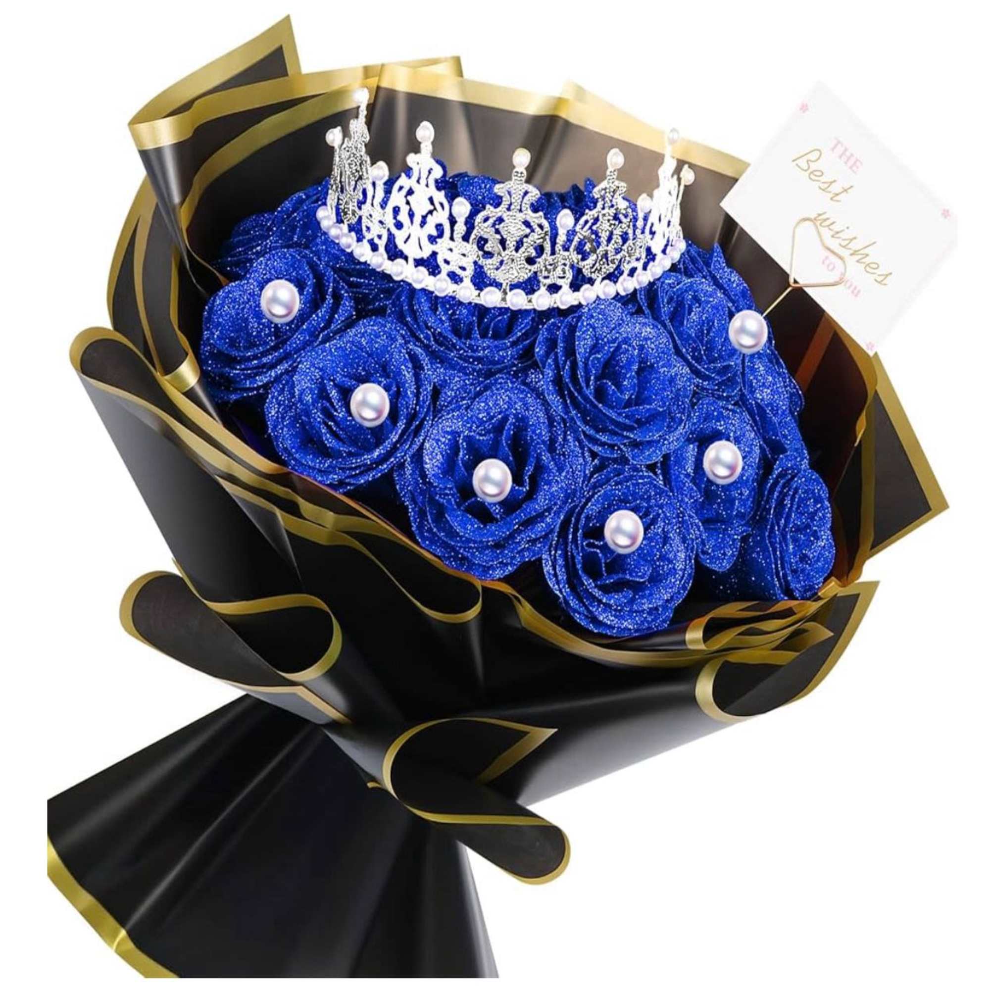 BUCHONES ELABORADOS CON ROSAS ARTIFICIALES ESCARCHADAS 