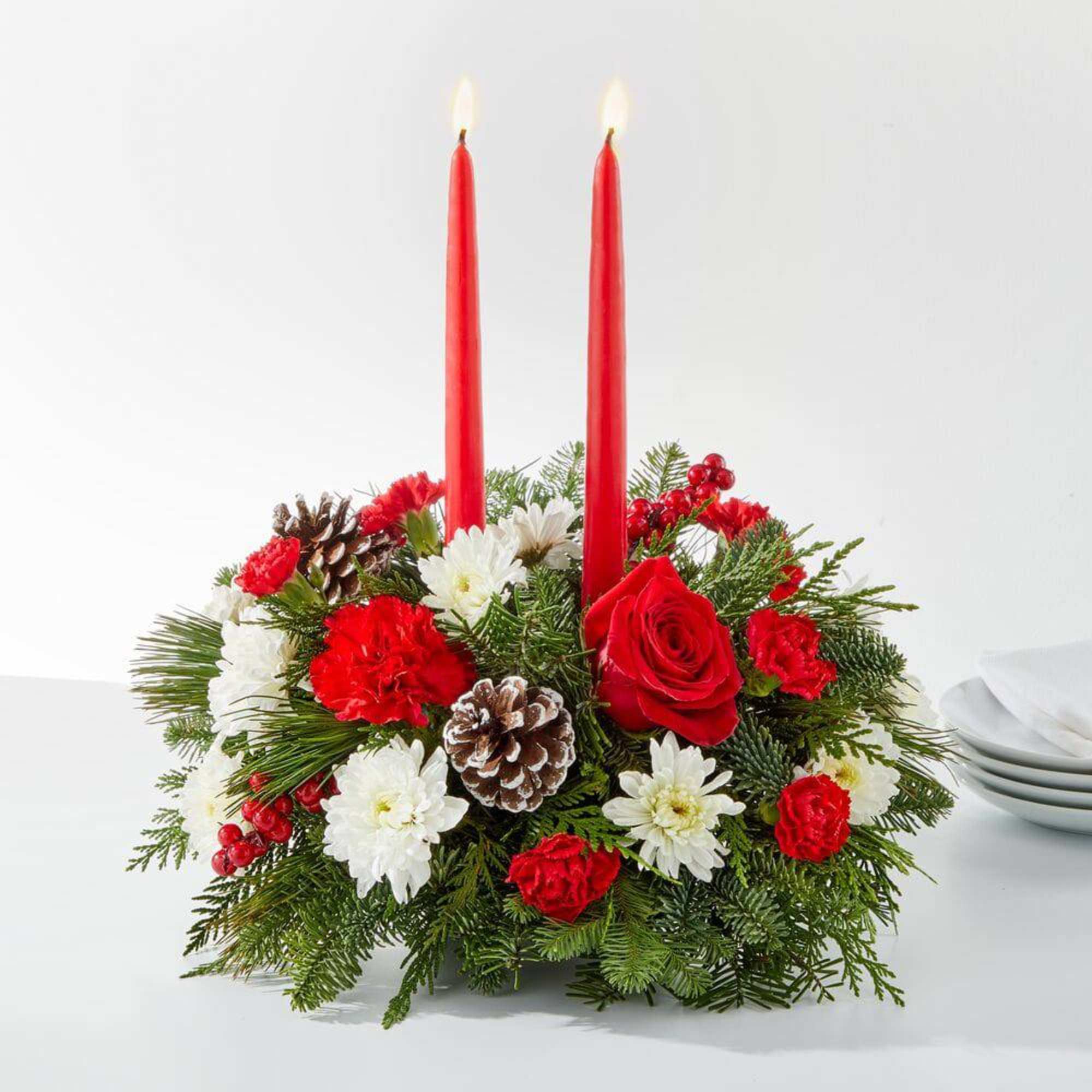 Elevate your holiday celebrations with our Holiday Soiree Centerpiece, designed to impress