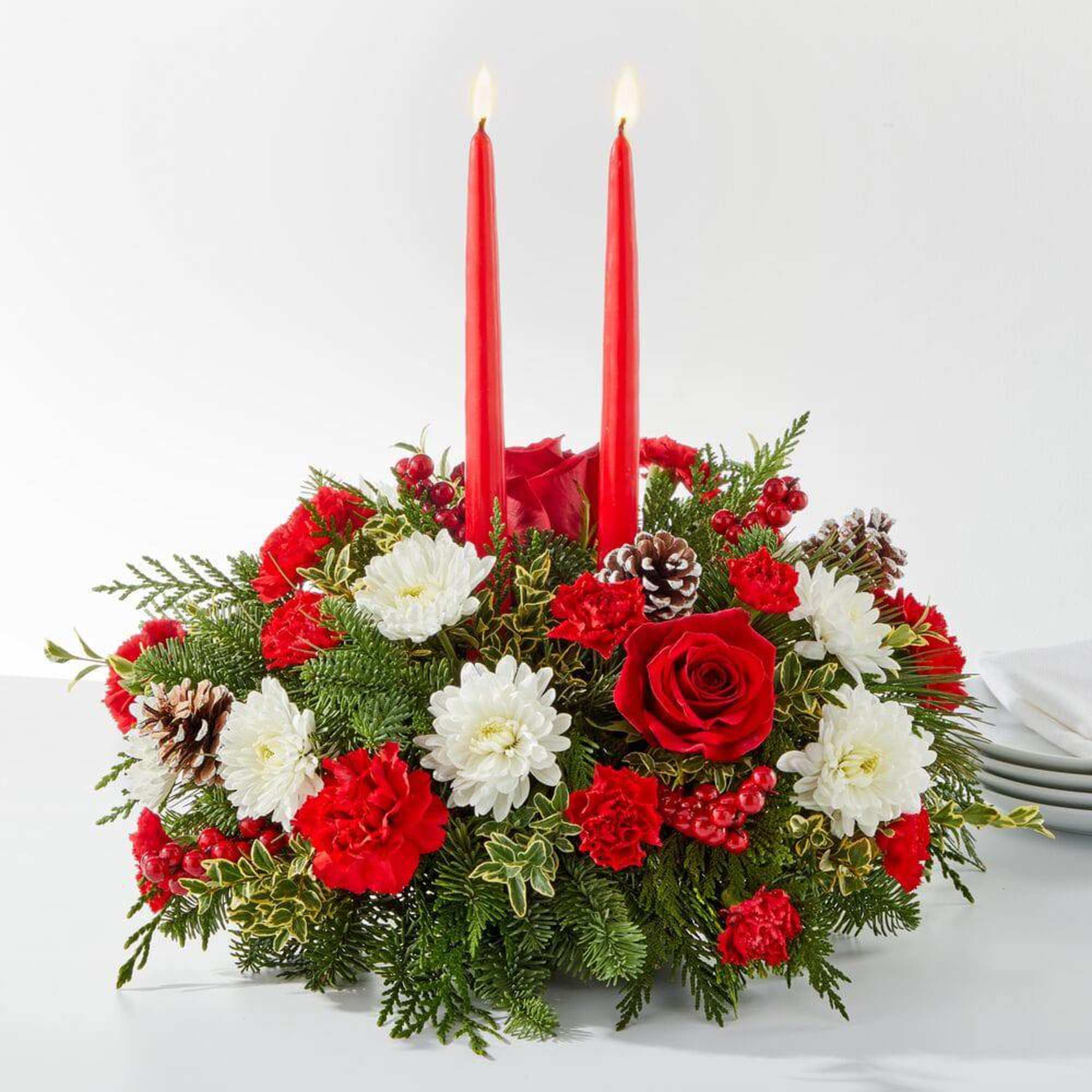 Elevate your holiday celebrations with our Holiday Soiree Centerpiece, designed to impress
