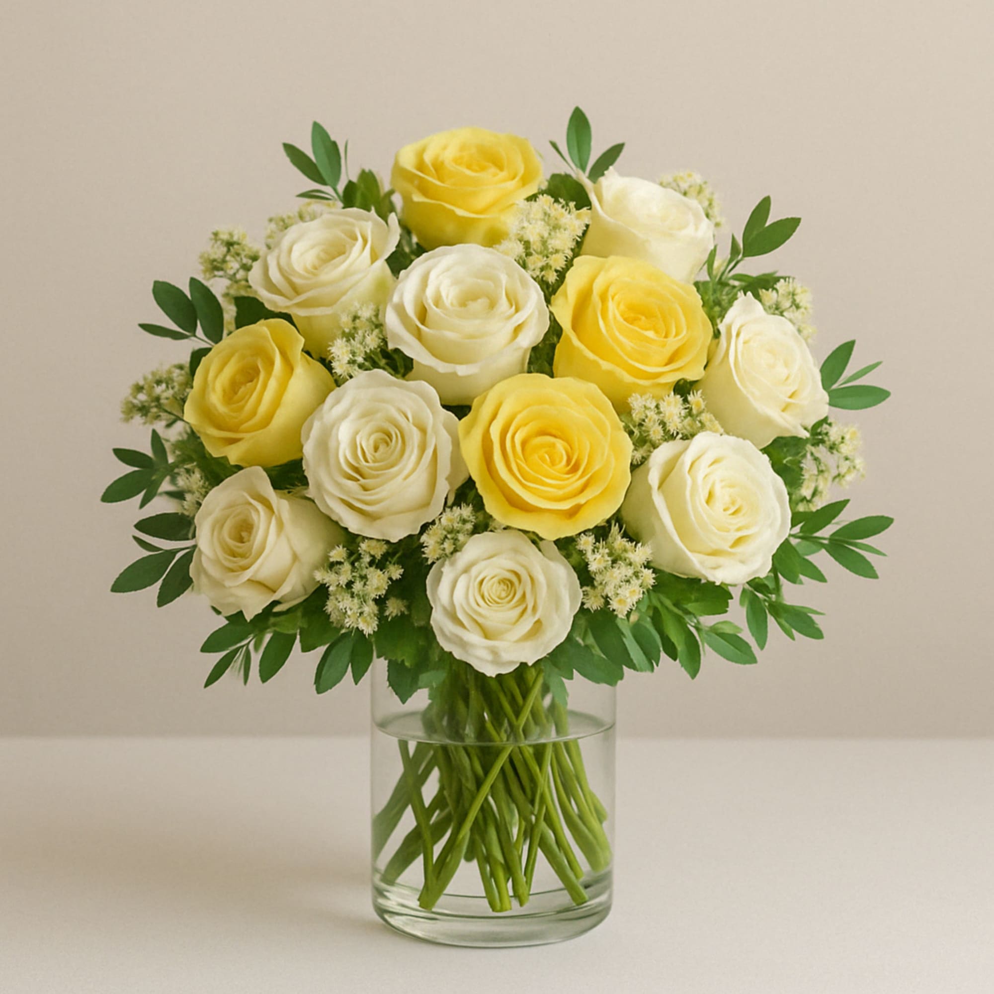 Brighten someone&rsquo;s day with this cheerful and elegant arrangement of fresh yellow