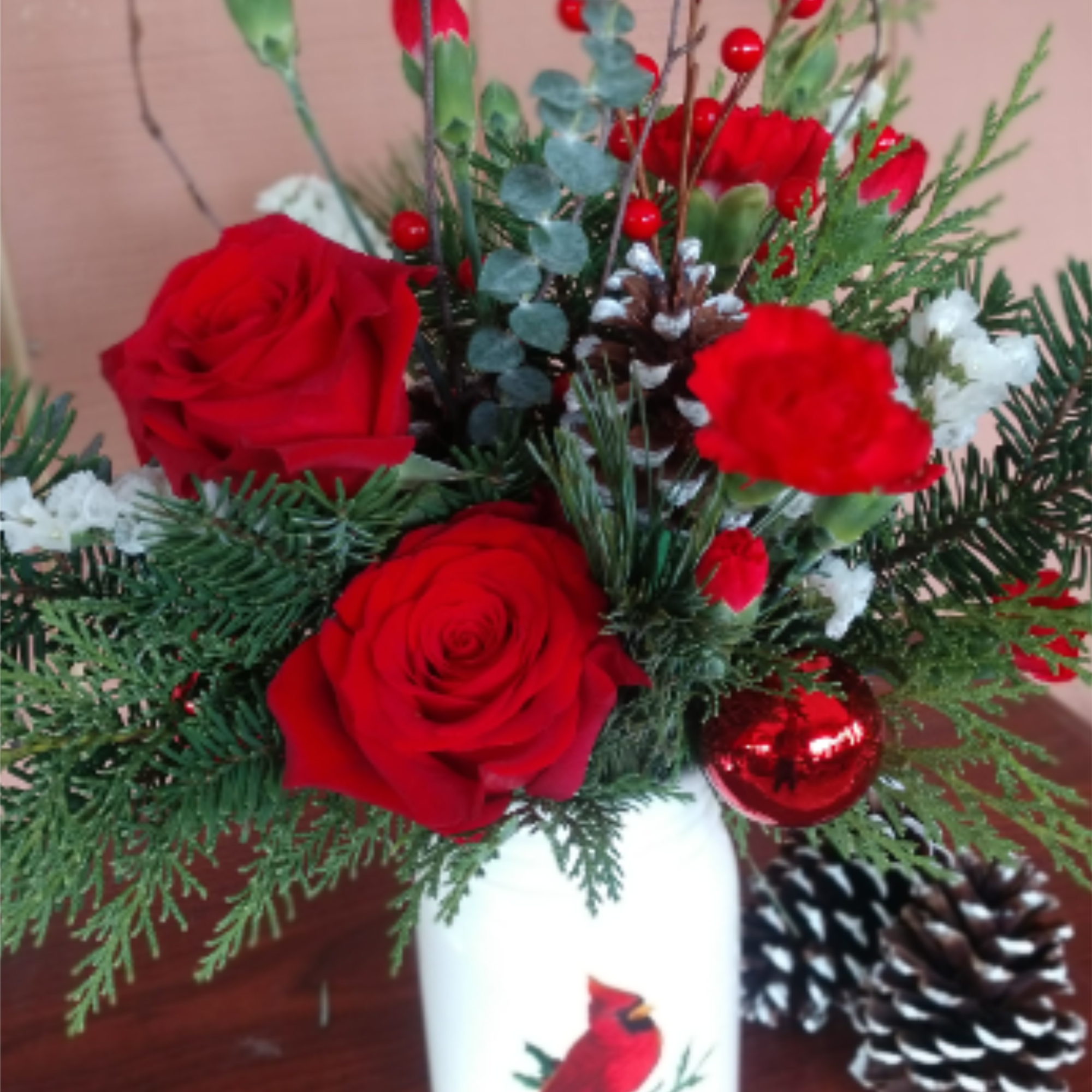 Cardinal mason size jar is the perfect size to sit anywhere and