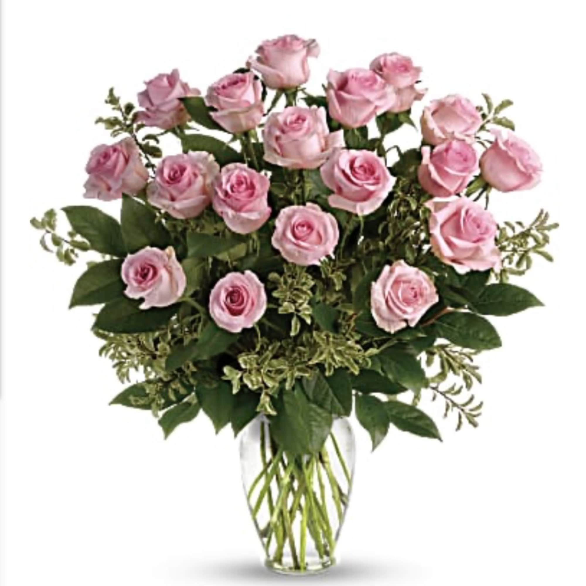 Soft as a whisper, this pretty bouquet of a dozen sweet pink