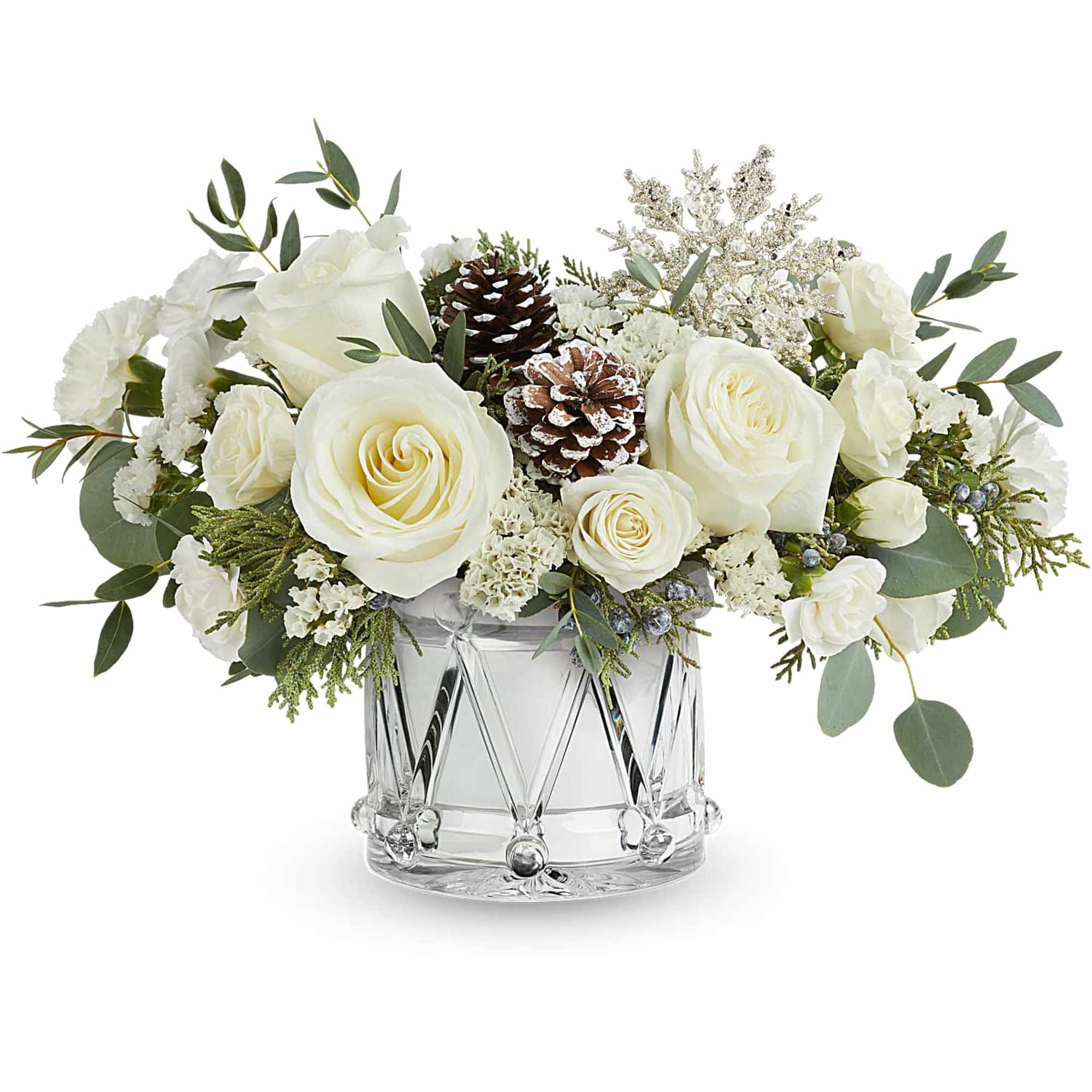 Teleflora&#039;s Sparkling Wishes Bouquet is a winter wonderland of white blooms, fresh