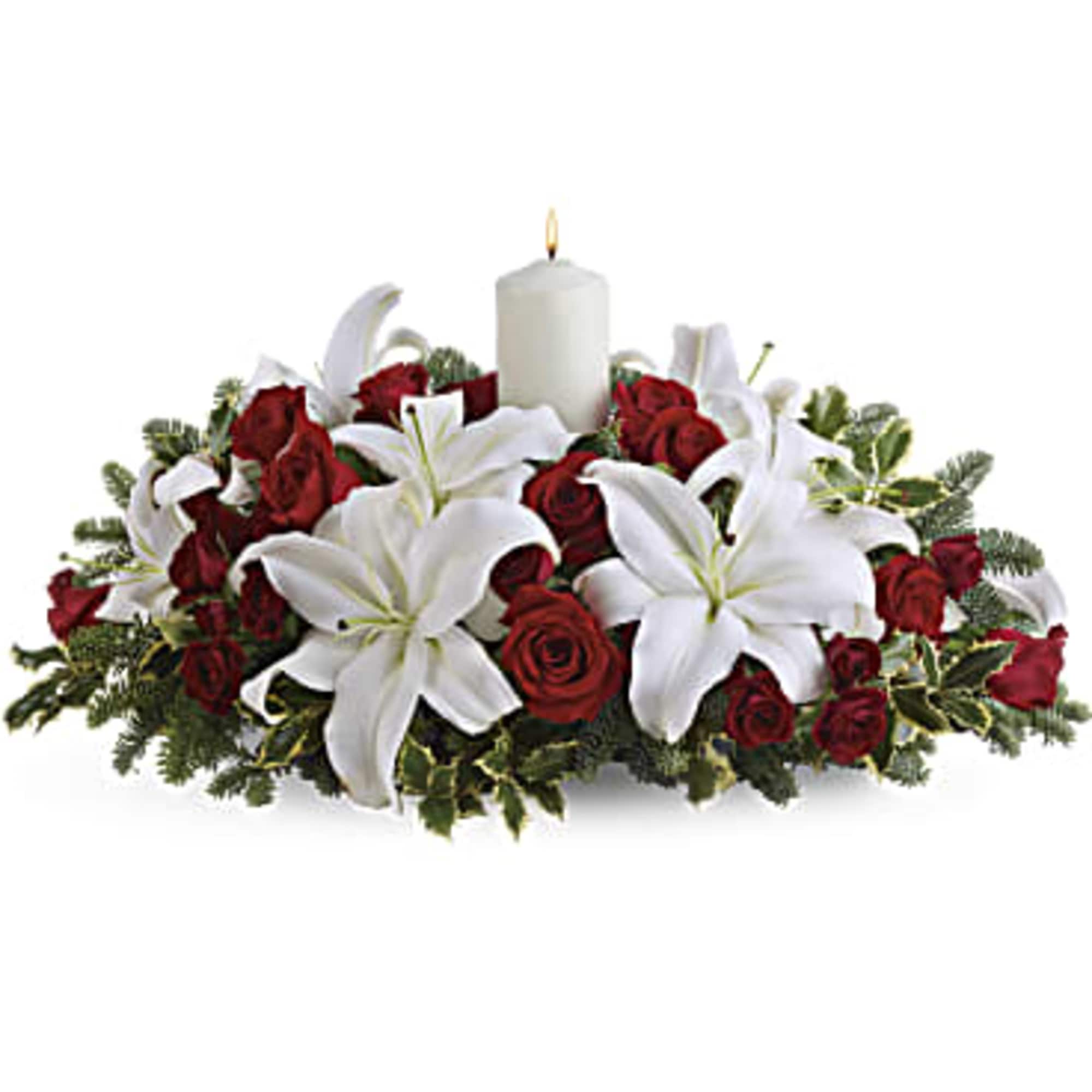 Fragrant and fabulous, this luxurious Christmas dinner centerpiece is sure to earn