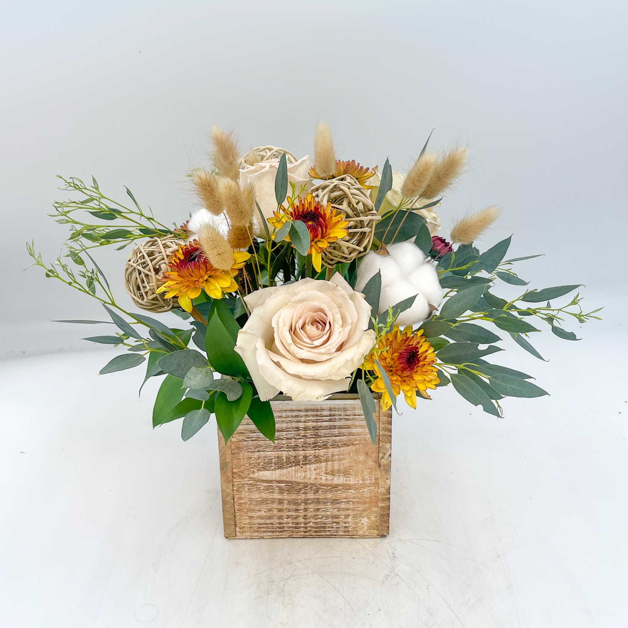 Country Roads is a fall design with Quicksand Roses, Pom Poms and