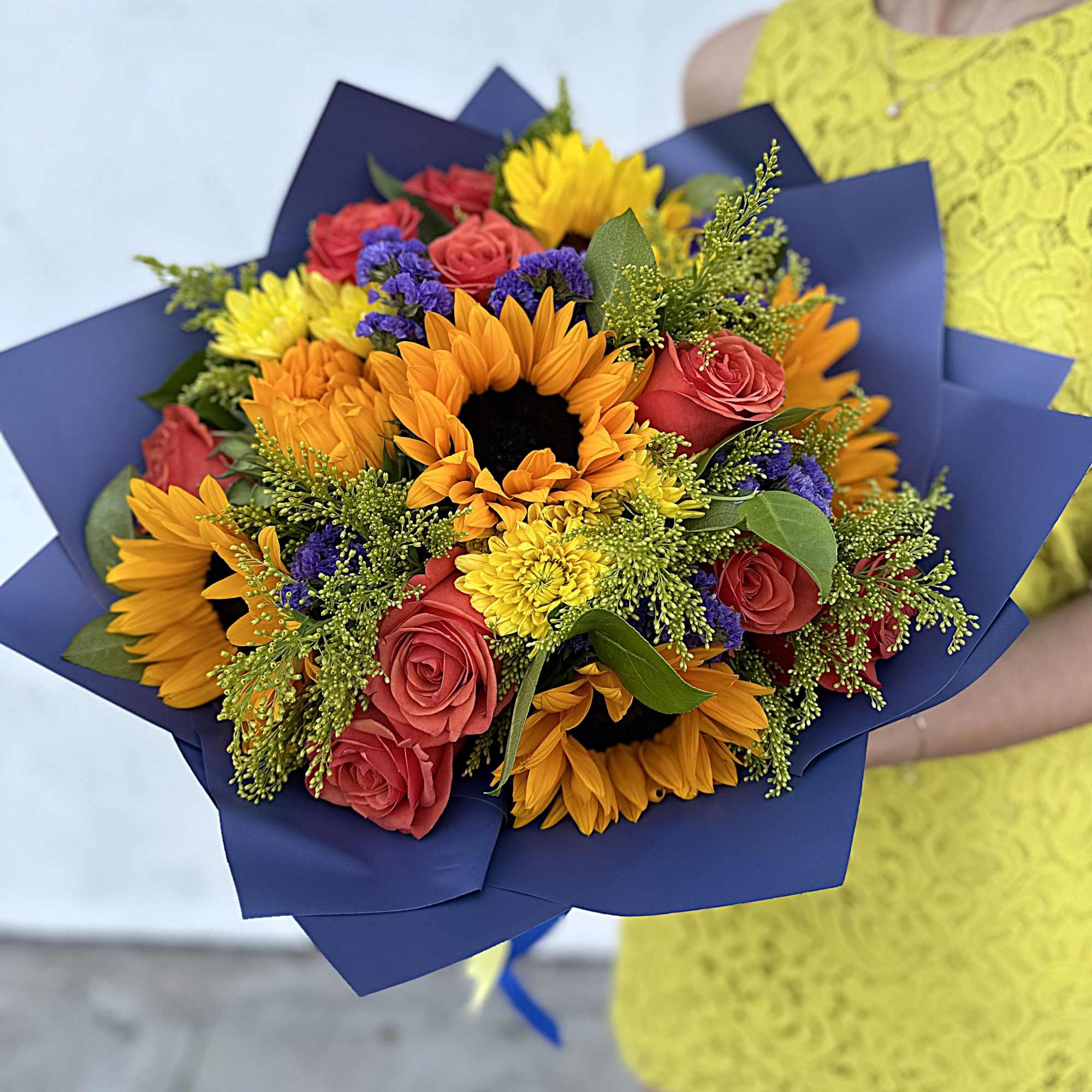 Bring sunshine into someone&#039;s life with this vibrant sunflower bouquet. Bursting with