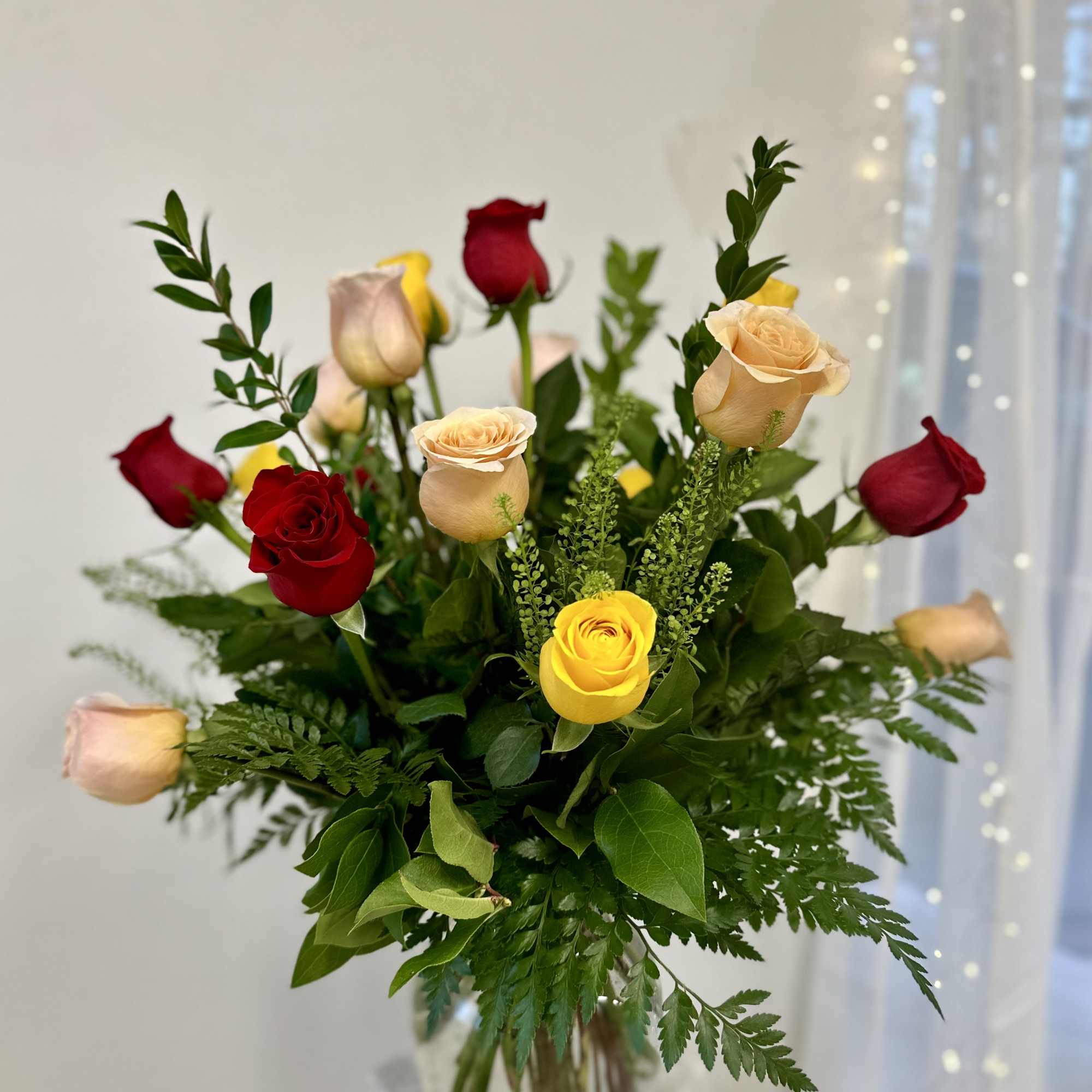 Roses are red, violets are blue, these premium red roses arranged by