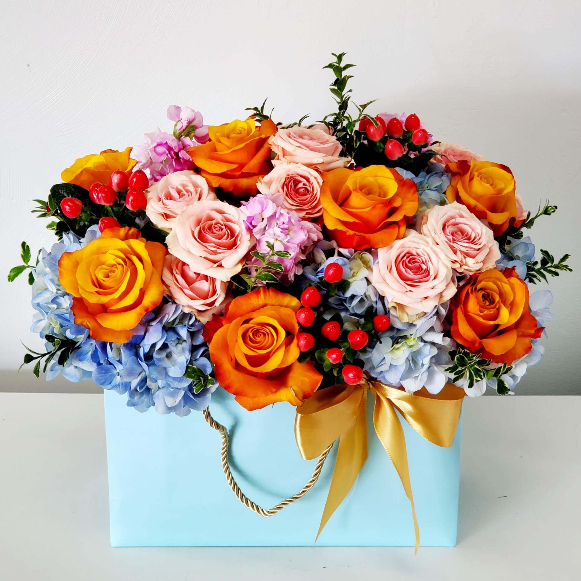 Meet Horizon&mdash;where blue skies meet golden sunsets in one gorgeous bouquet! Picture