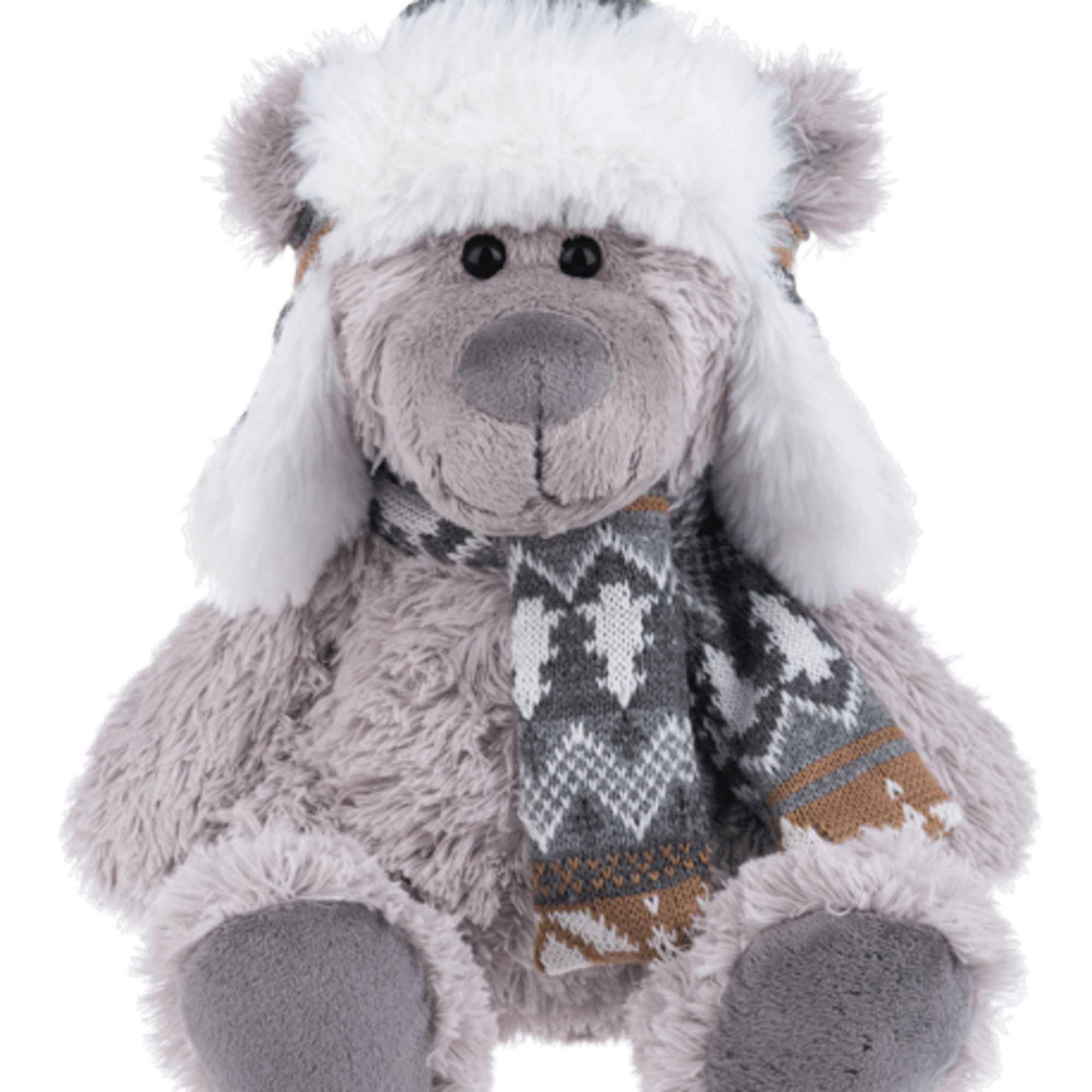 This charming 10&quot; Winter Bear plush is ready to celebrate Christmas with