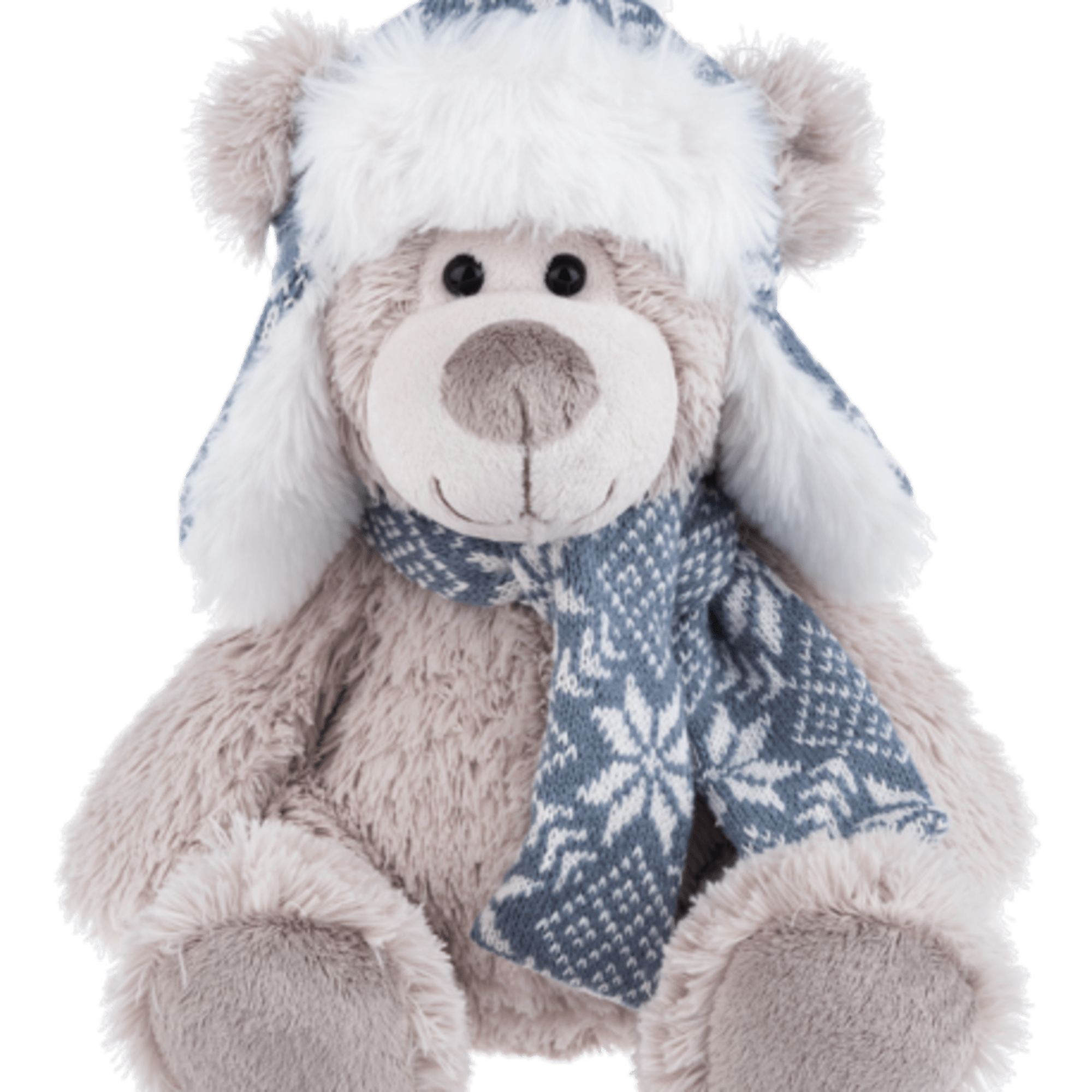 This charming 10&quot; Winter Bear plush is ready to celebrate Christmas with