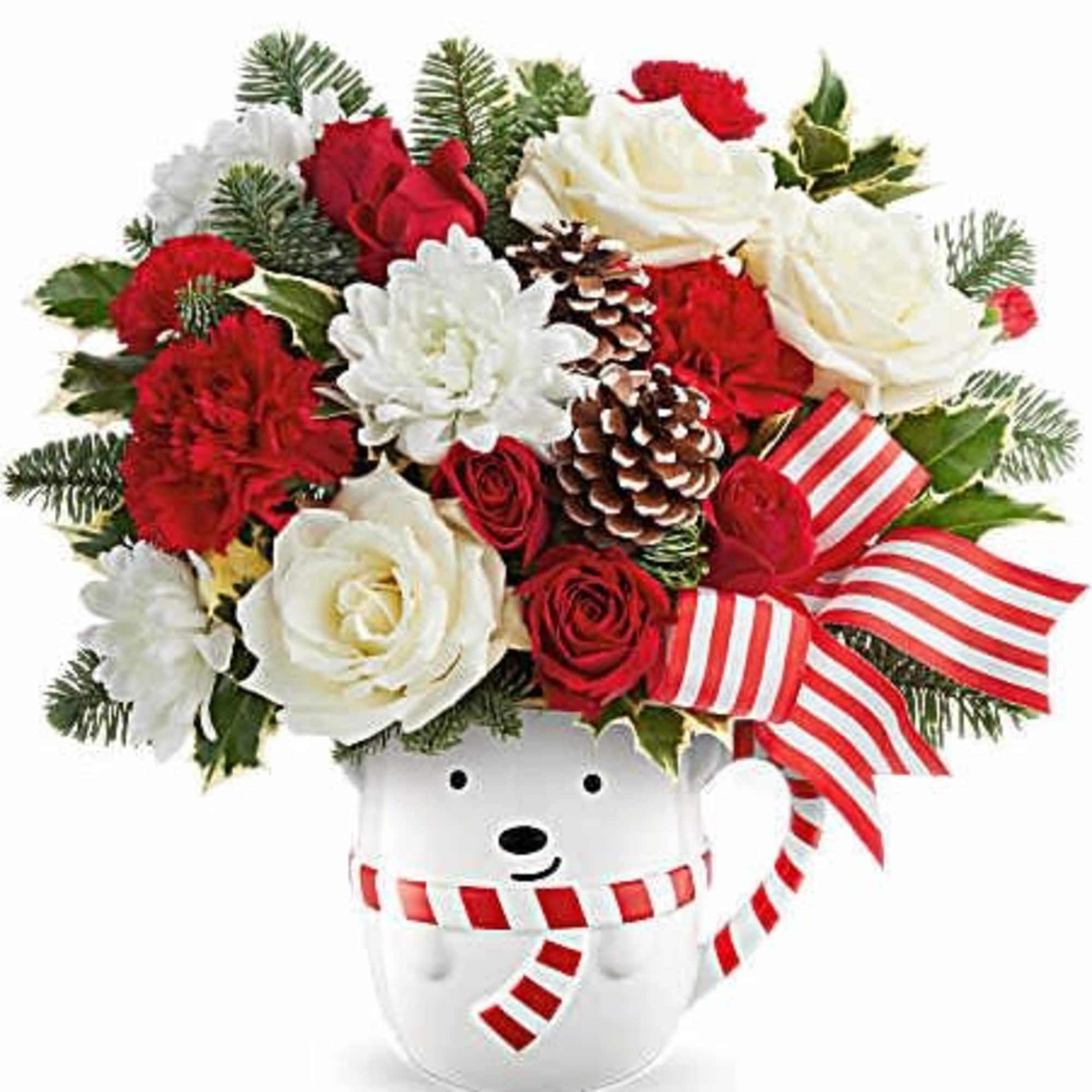 Send warm holiday hugs with Teleflora&#039;s Send a Hug&reg; Cozy Cub Wish