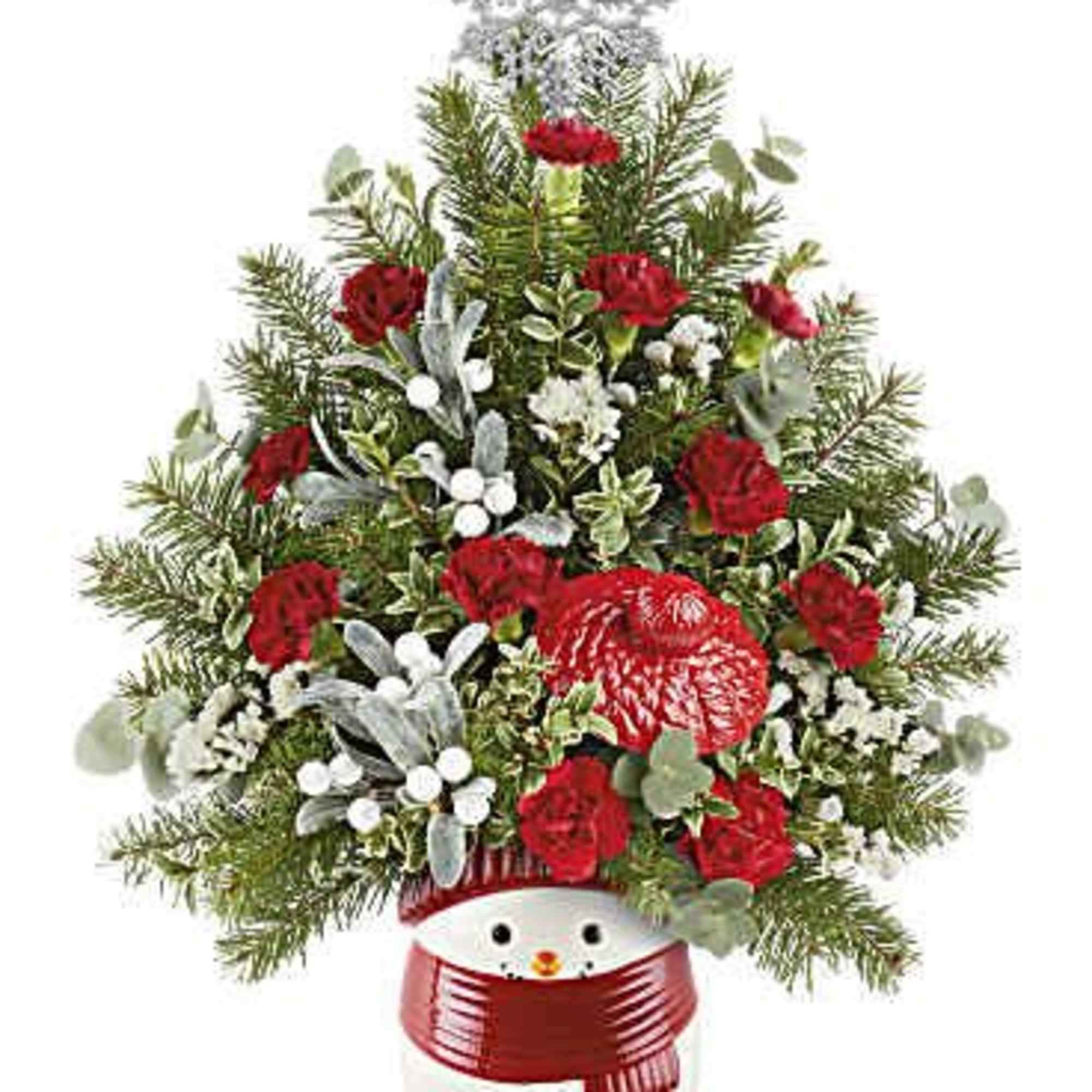 Surprise someone special with a charming Christmas bouquet delivered in a festive