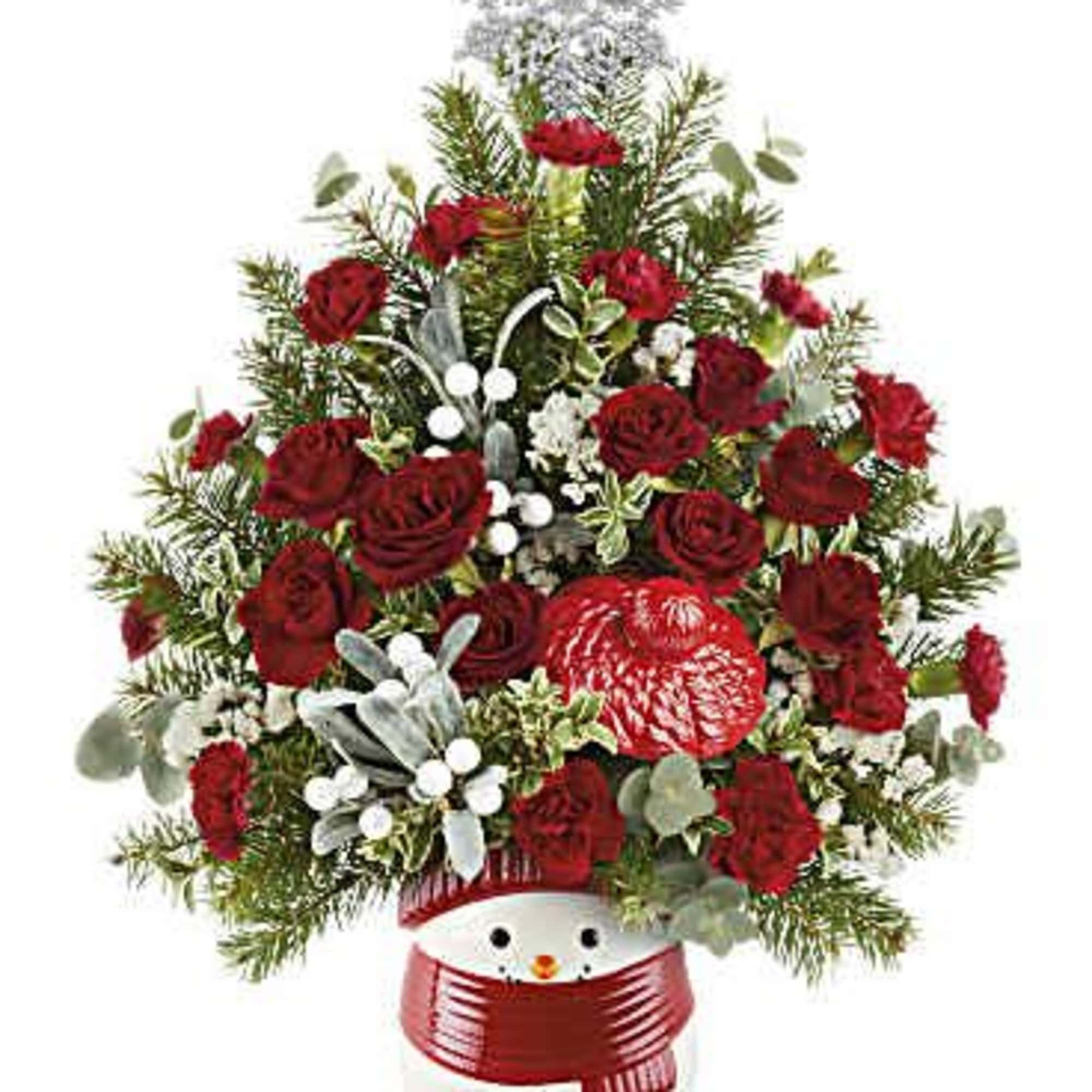 Surprise someone special with a charming Christmas bouquet delivered in a festive