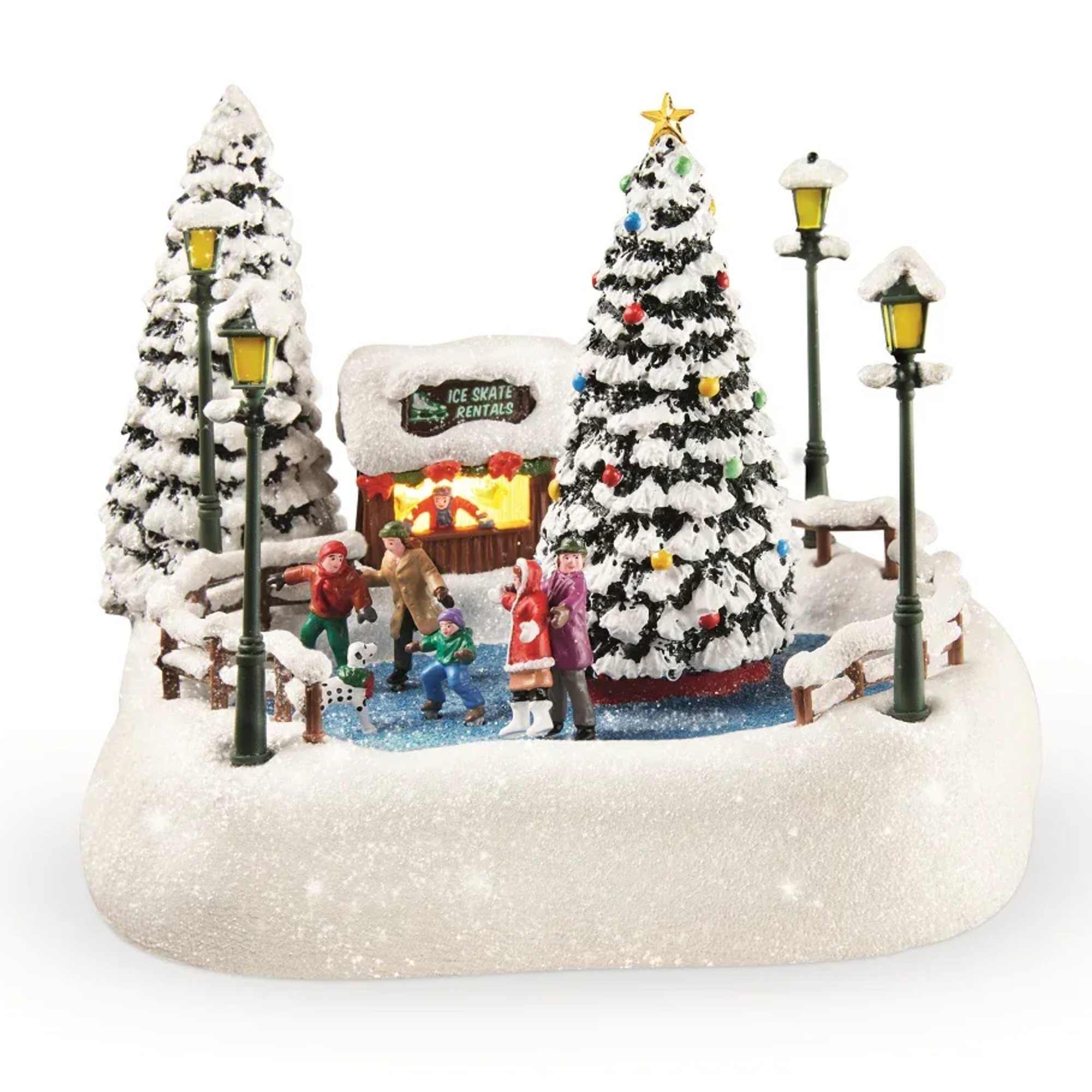 Celebrate the season with this delightful Thomas Kinkade collectible, nestled among festive