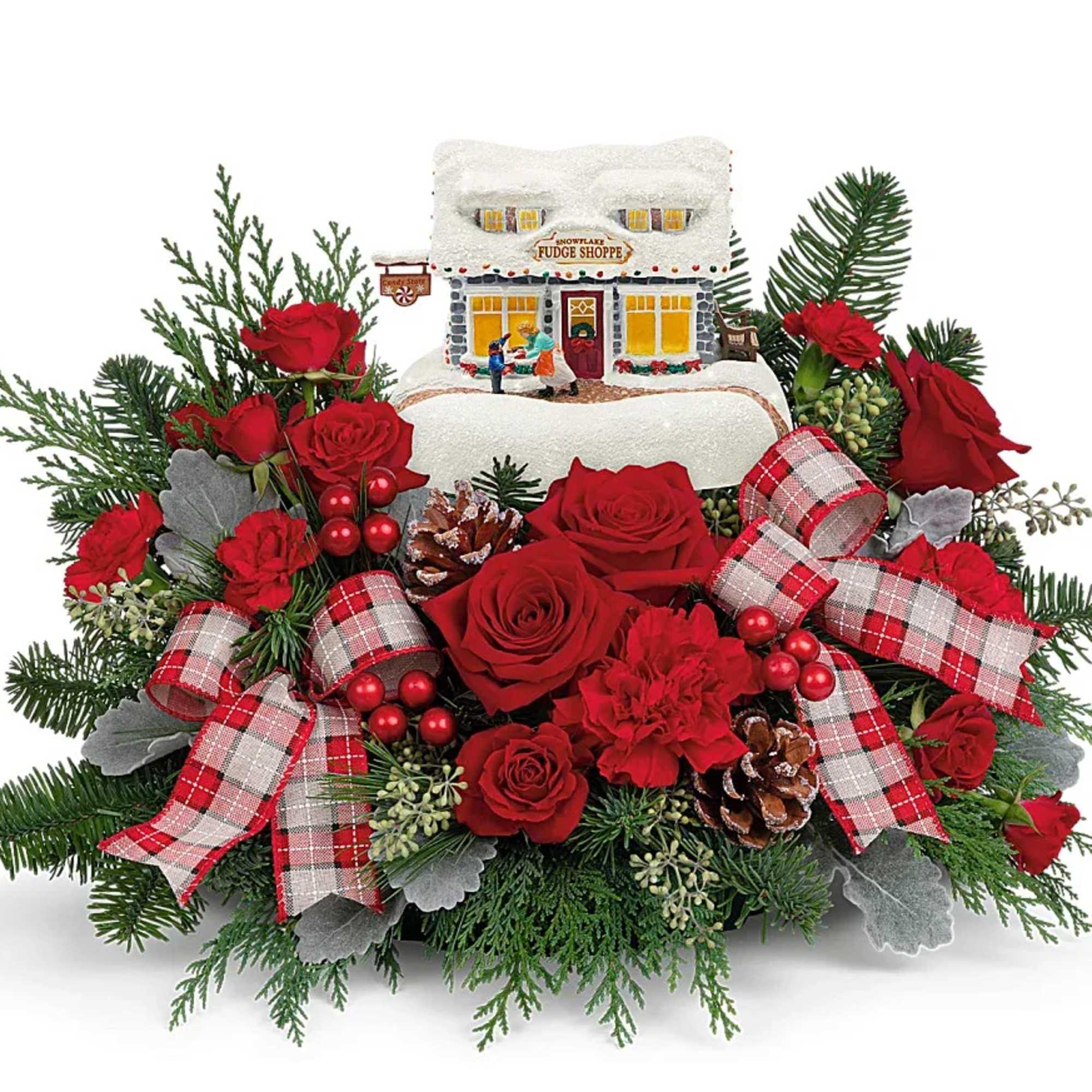 Capture the magic of Christmas with the glowing windows, hand-painted details and