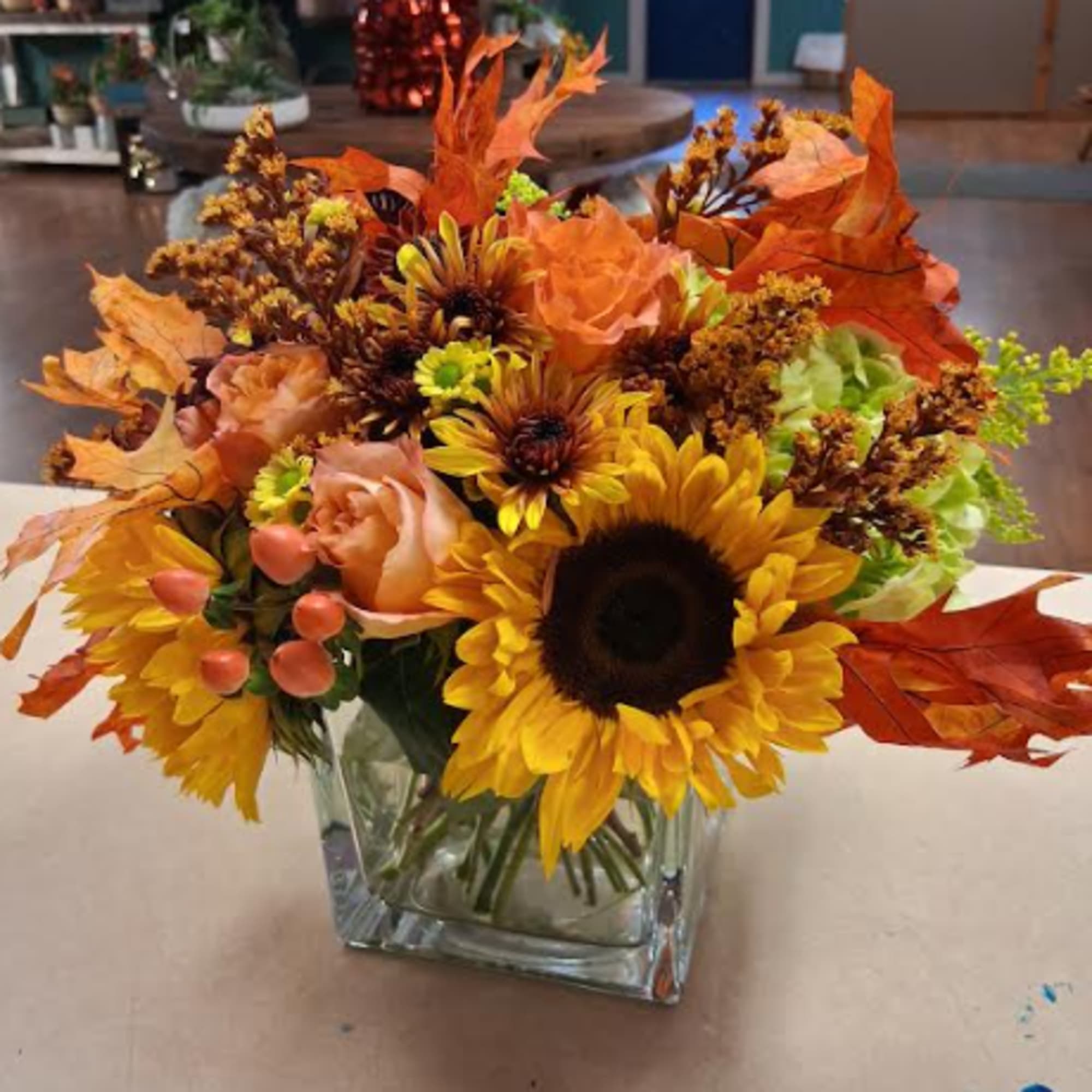 Awaken any space with the warm glow of Rustic Sunrise, a grand