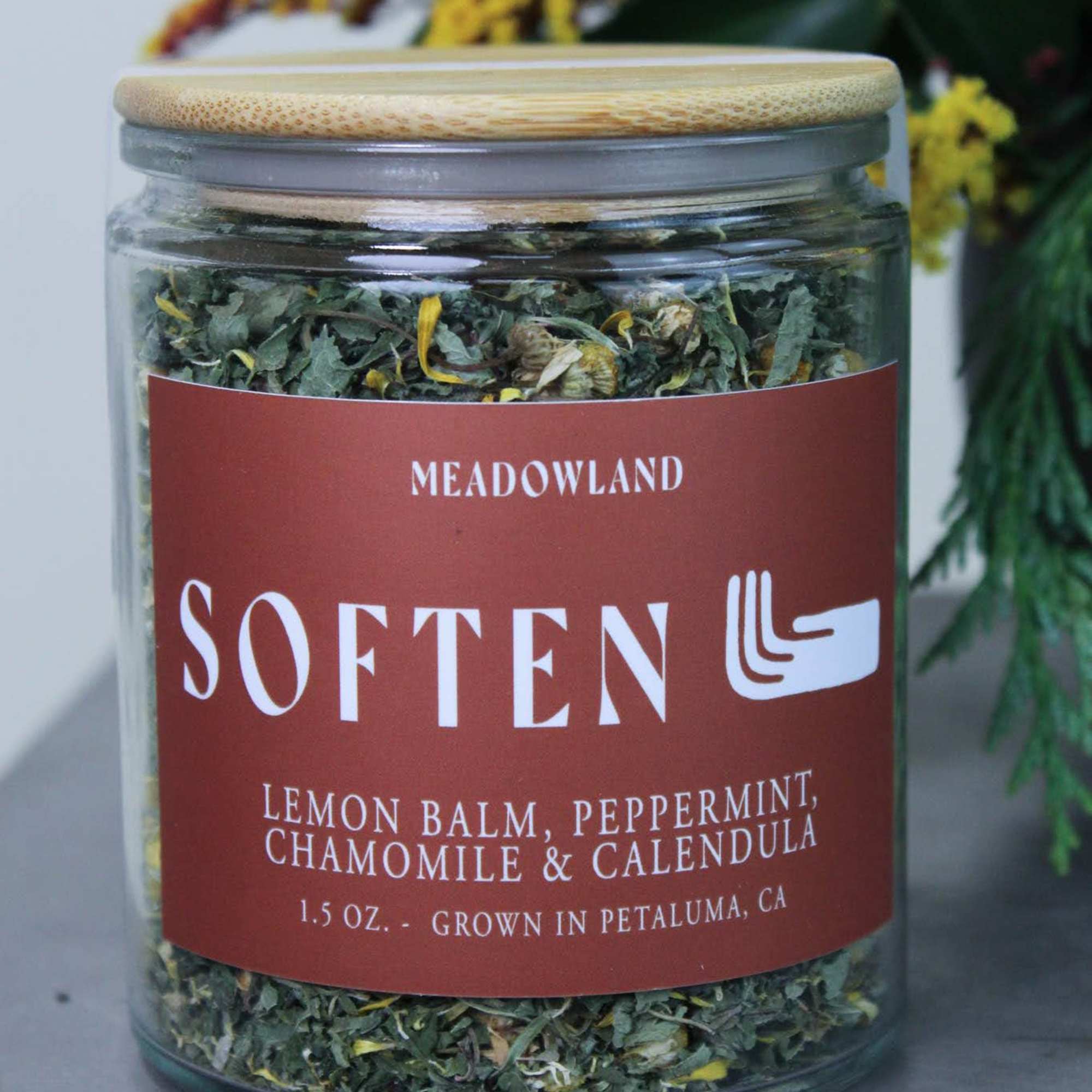 A gift bundle of winter floral and locally crafted tea, a perfect