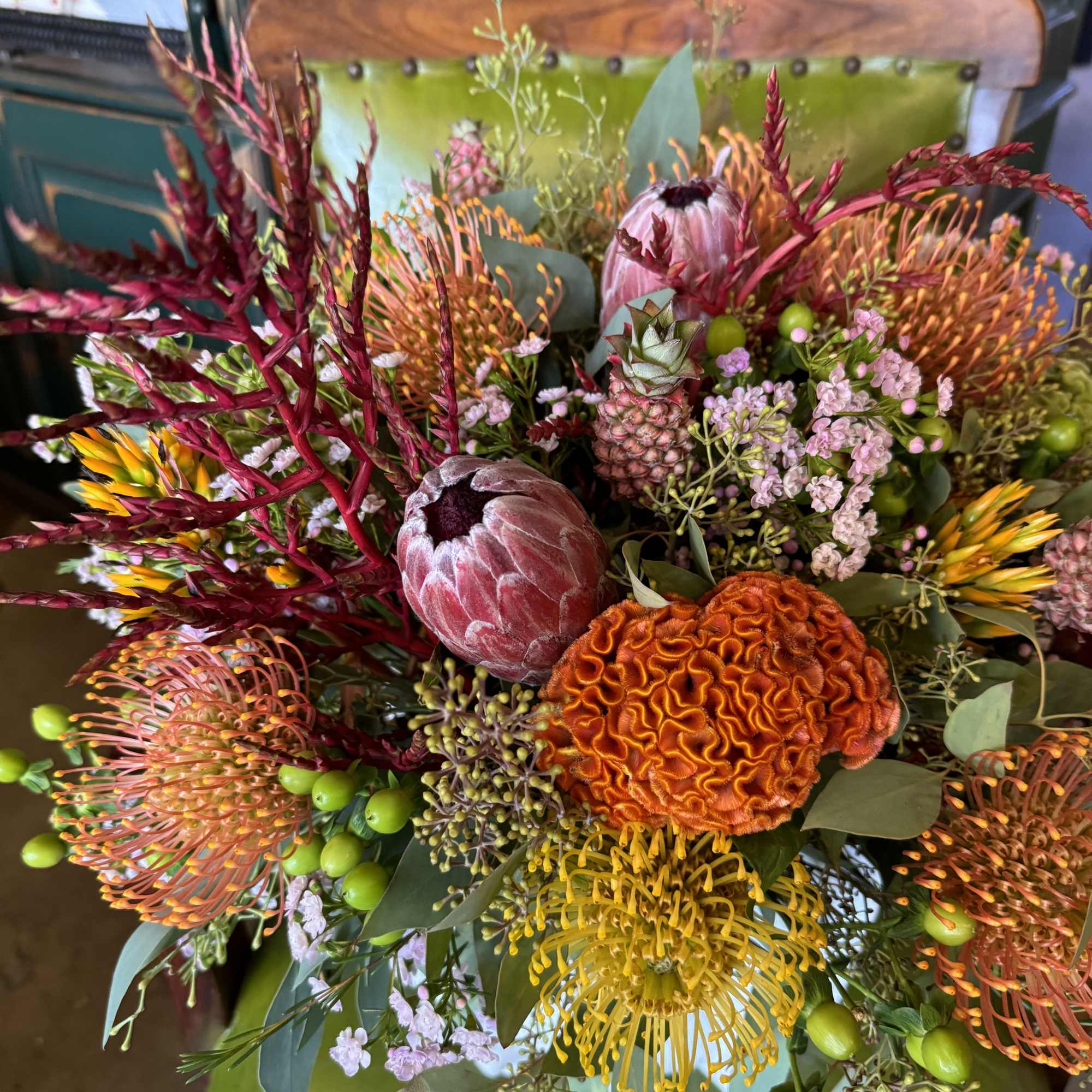 Elevate your space with our &#039;Tropical Lovers&#039; arrangement&mdash;featuring an exotic mix of