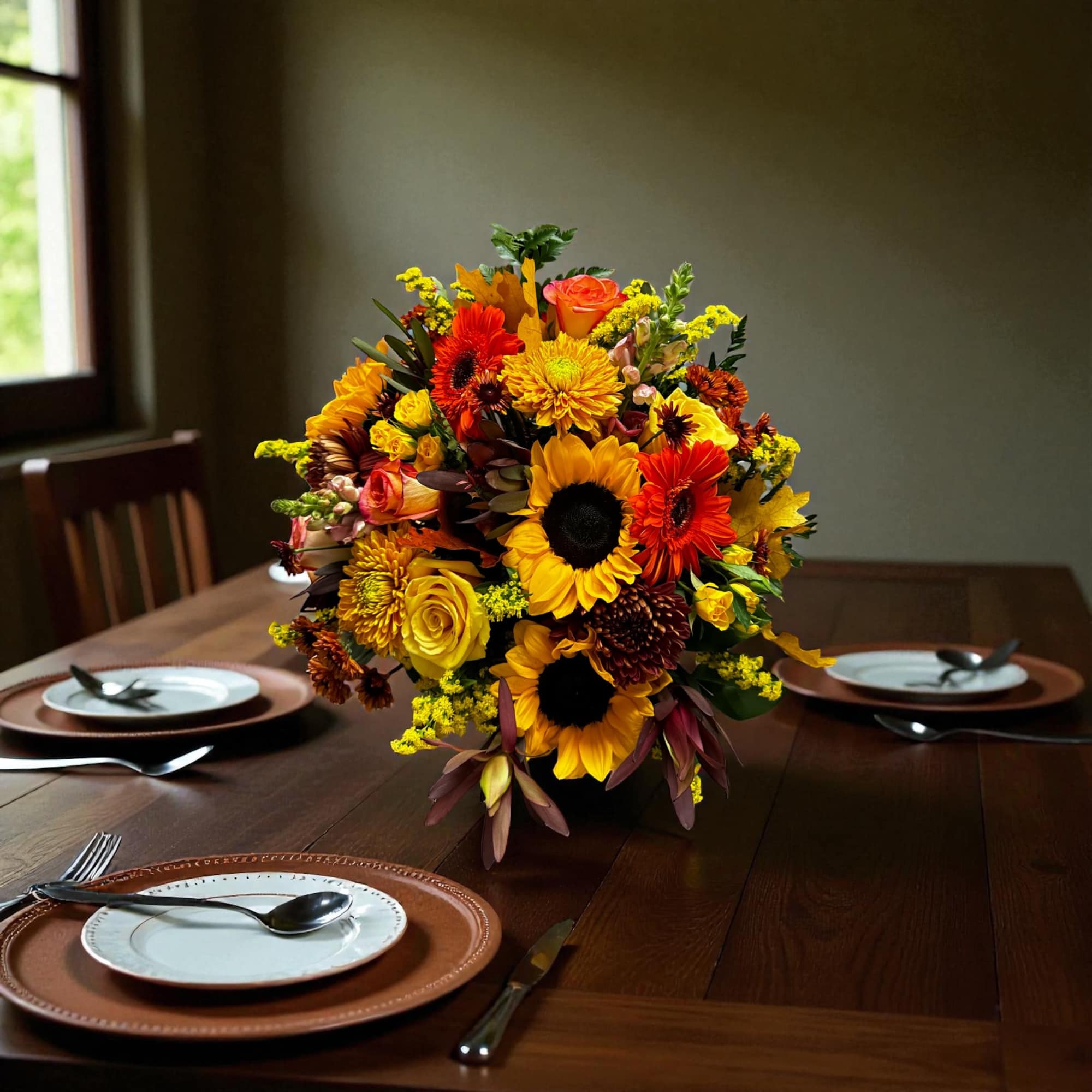 Send or get the classic Beautiful mix of fall colors of flowers